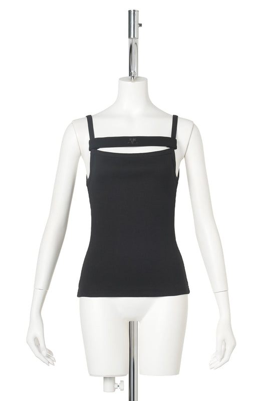 TANK TOP 90'S RIB STRAP / 9999:BLACK
