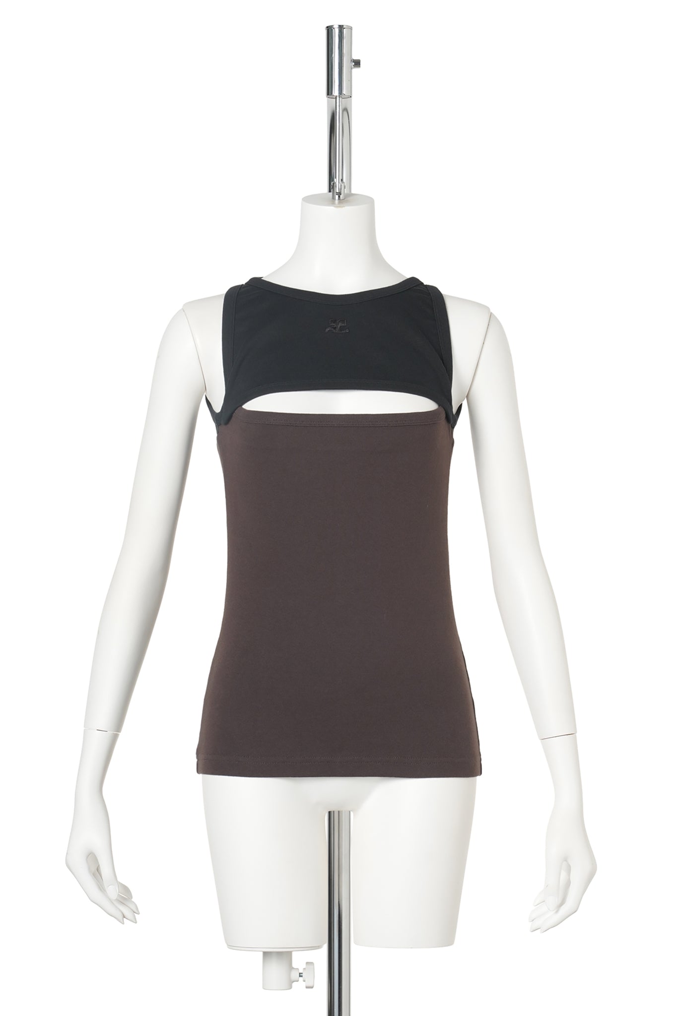 TANK TOP SLASH CONTRAST / B259:BURNT RED/BLACK