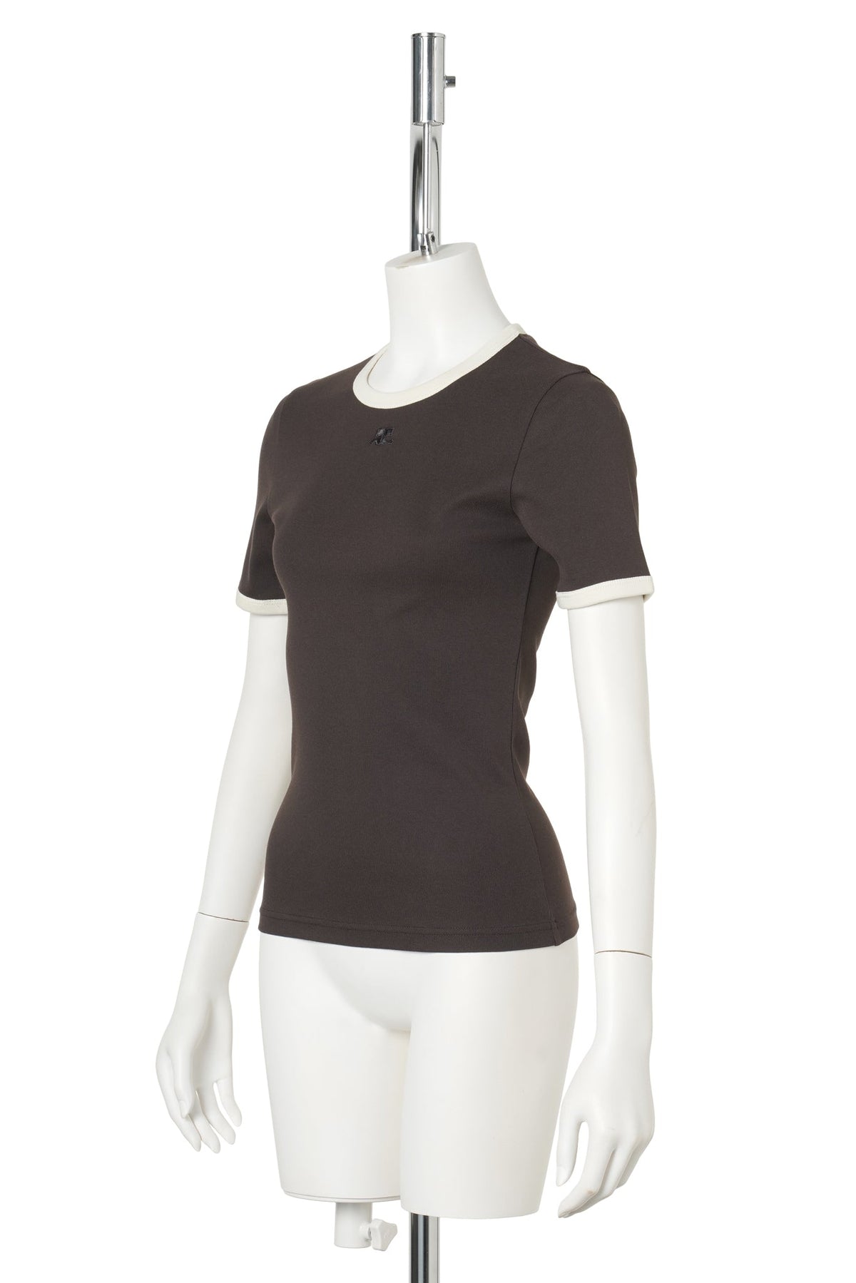 T-SHIRT COTTON JERSEY / B384:CHOCOLATE/BUTTER