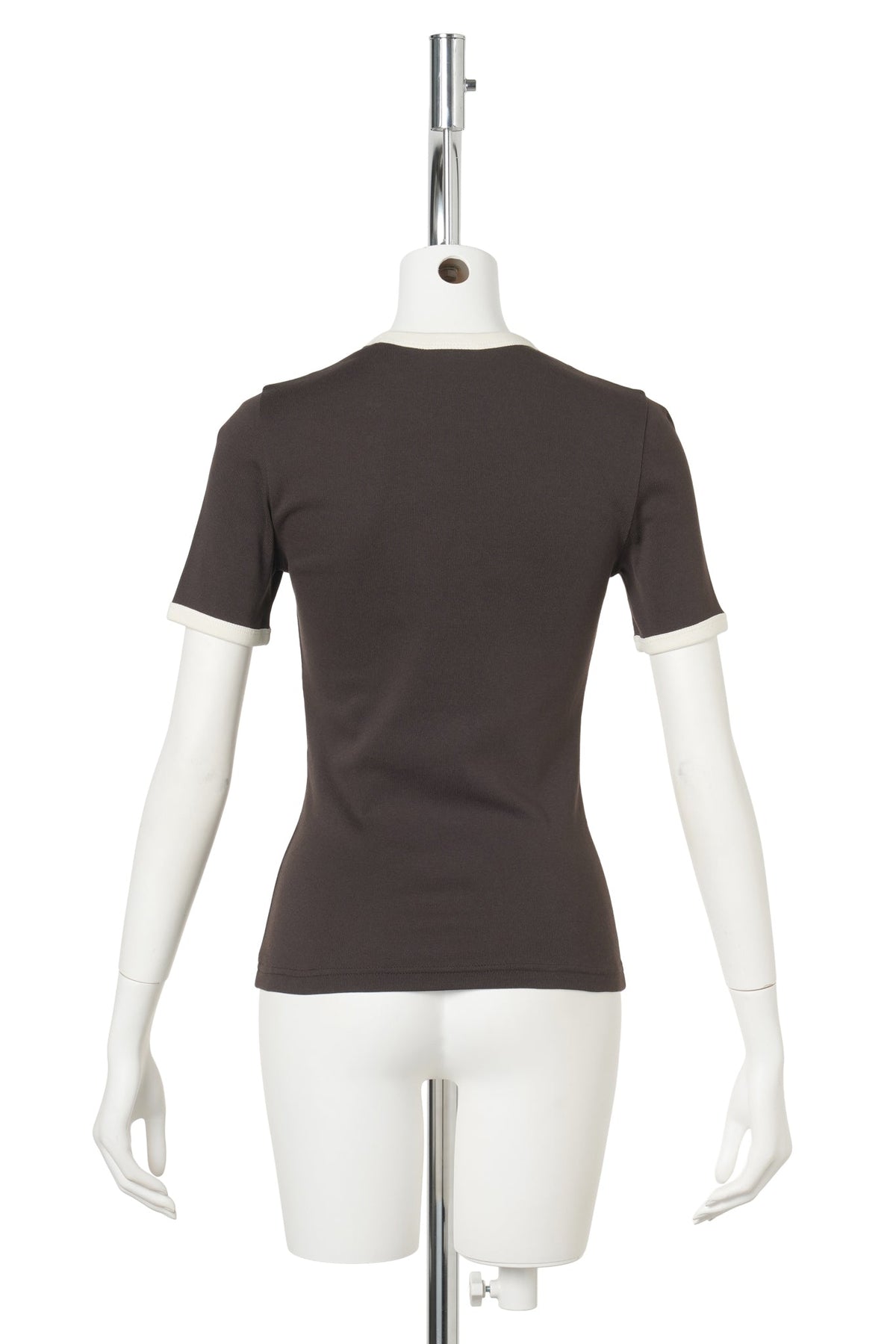 T-SHIRT COTTON JERSEY / B384:CHOCOLATE/BUTTER