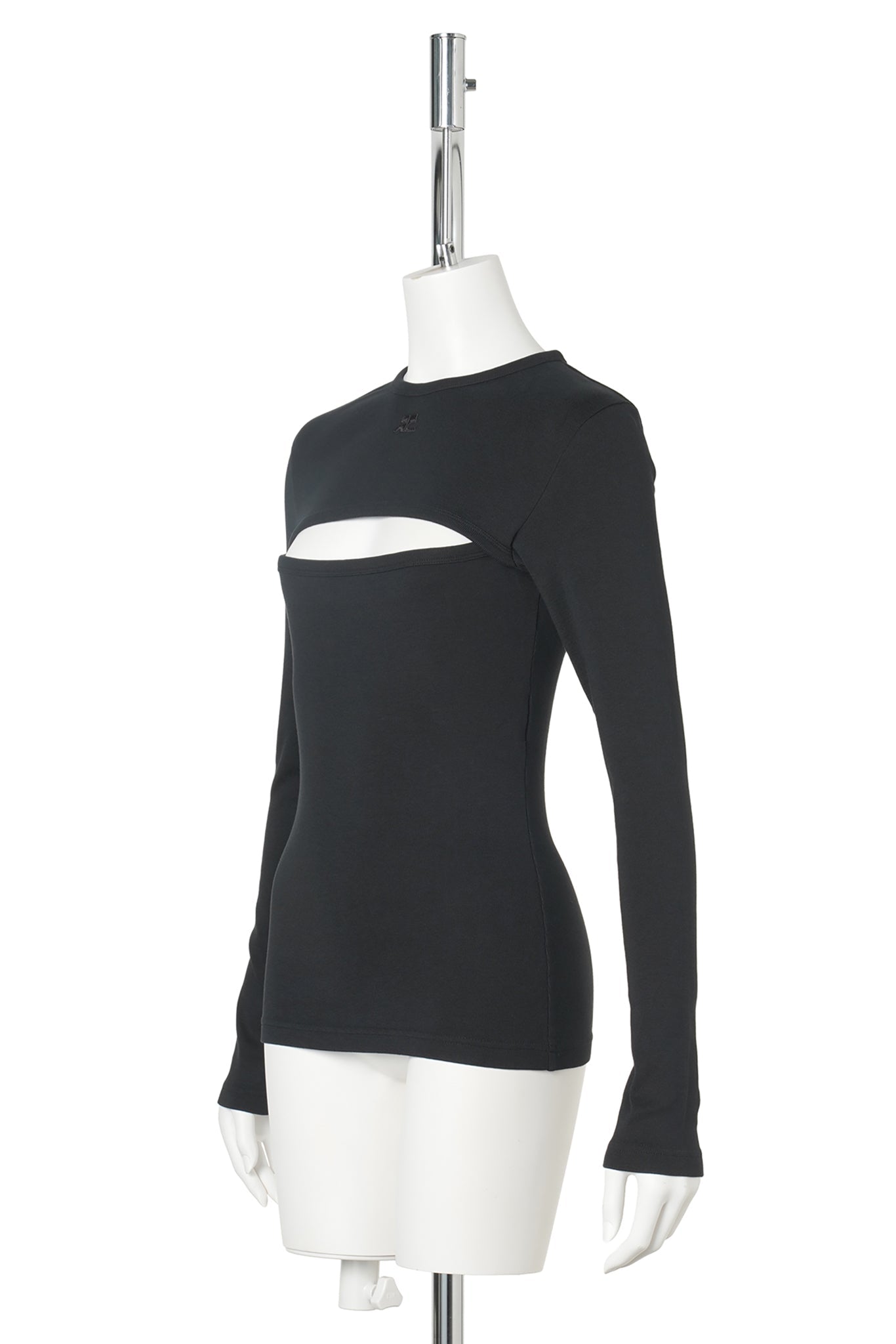 LS T-SHIRT SLASH / 9999:BLACK