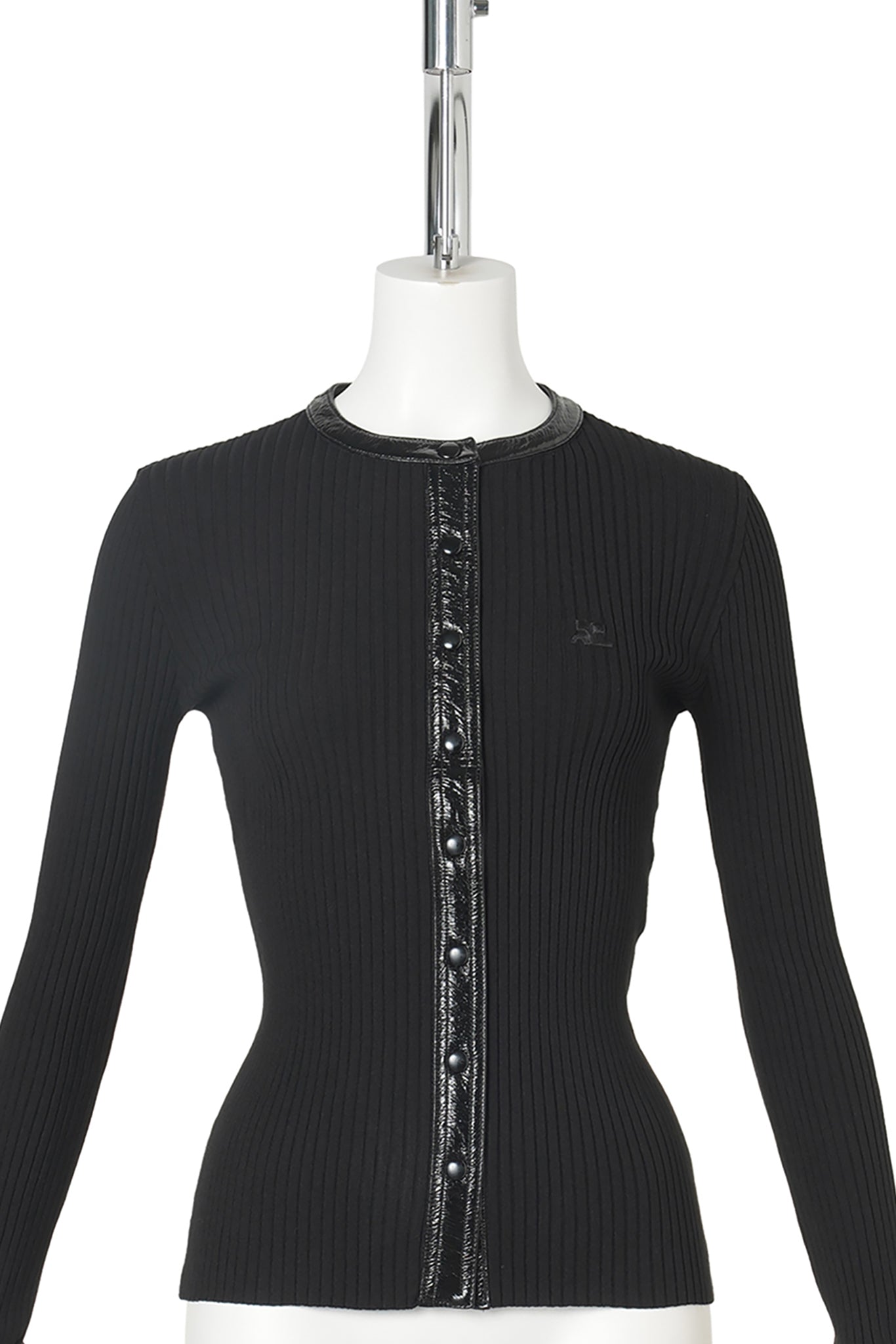 CARDIGAN VINYL RIB / 9999:BLACK