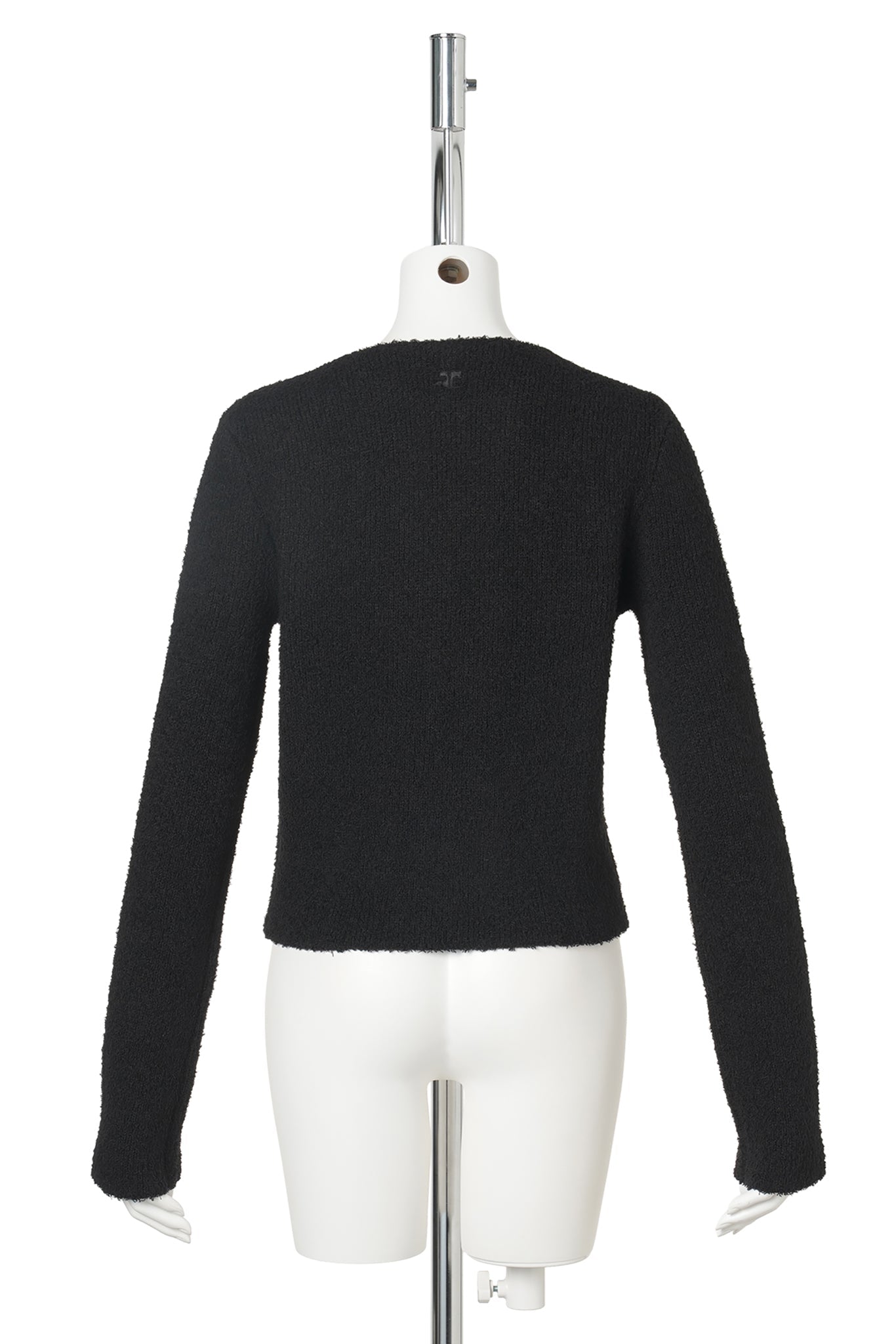 BREASTED JACKET BOUCLETTE KNIT DOUBLE / 9999:BLACK