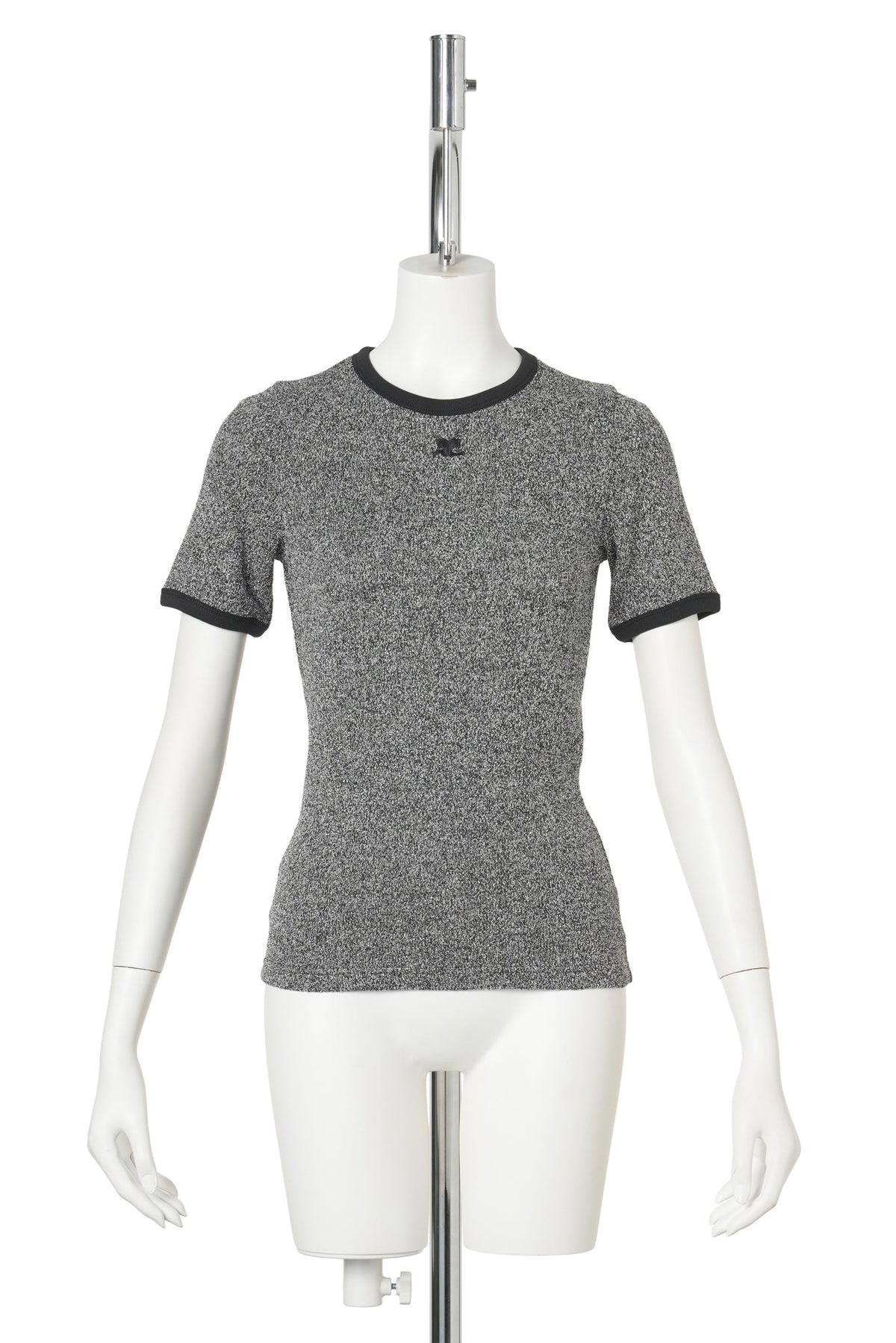 T-SHIRT HEATHER CONTRAST / 9901:BLACK / HERITAGE WHITE