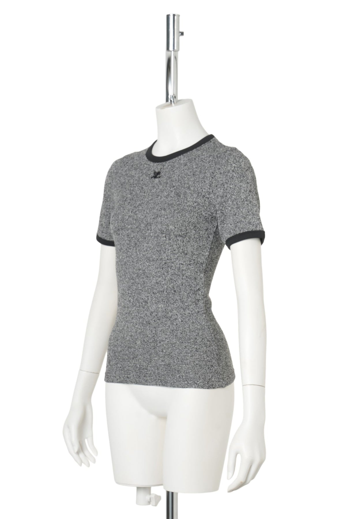 T-SHIRT HEATHER CONTRAST / 9901:BLACK / HERITAGE WHITE