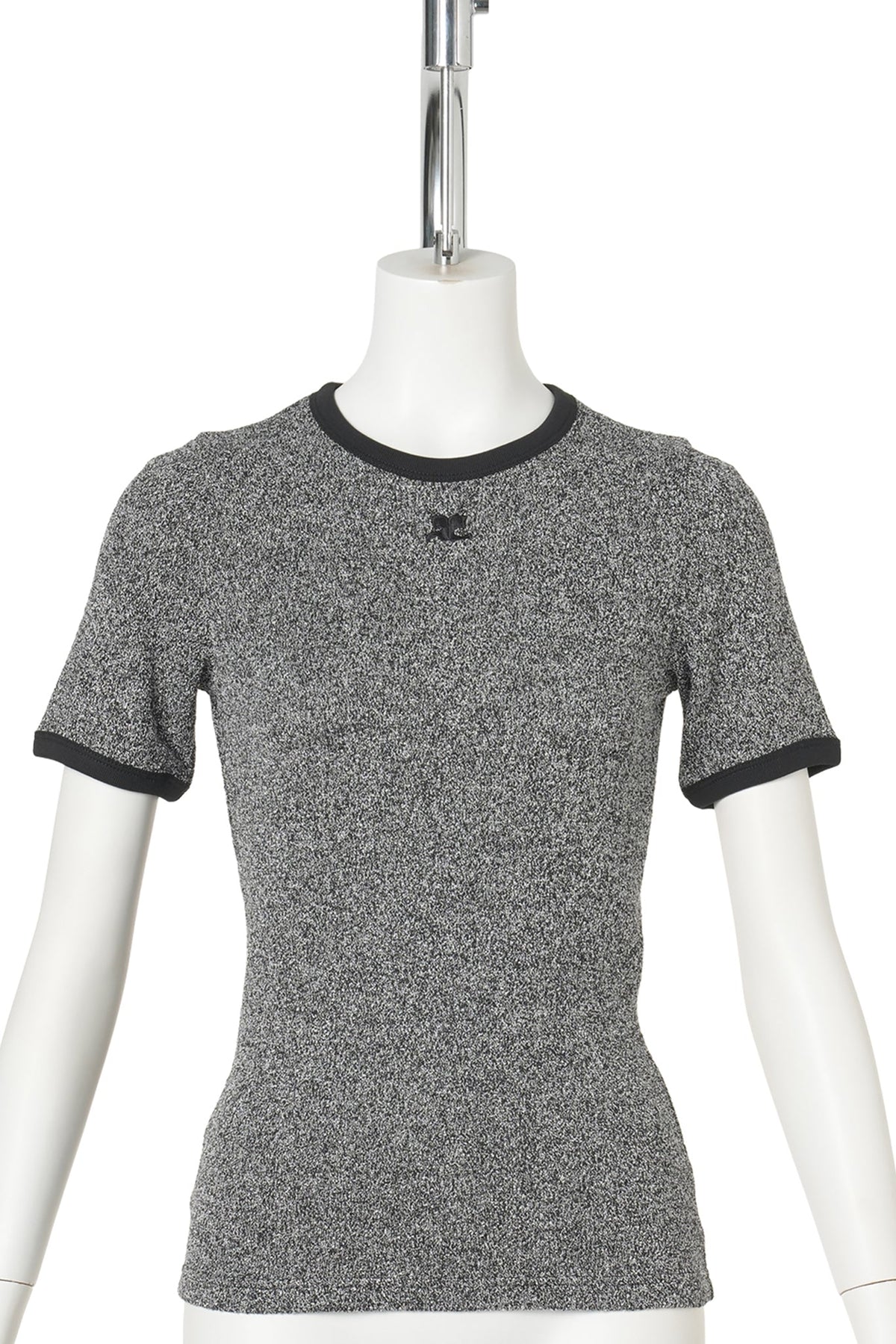T-SHIRT HEATHER CONTRAST / 9901:BLACK / HERITAGE WHITE