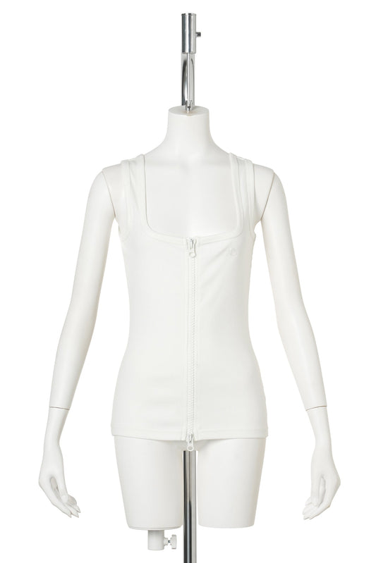 TANK TOP 90'S RIB ZIPPED / 0001:HERITAGE WHITE