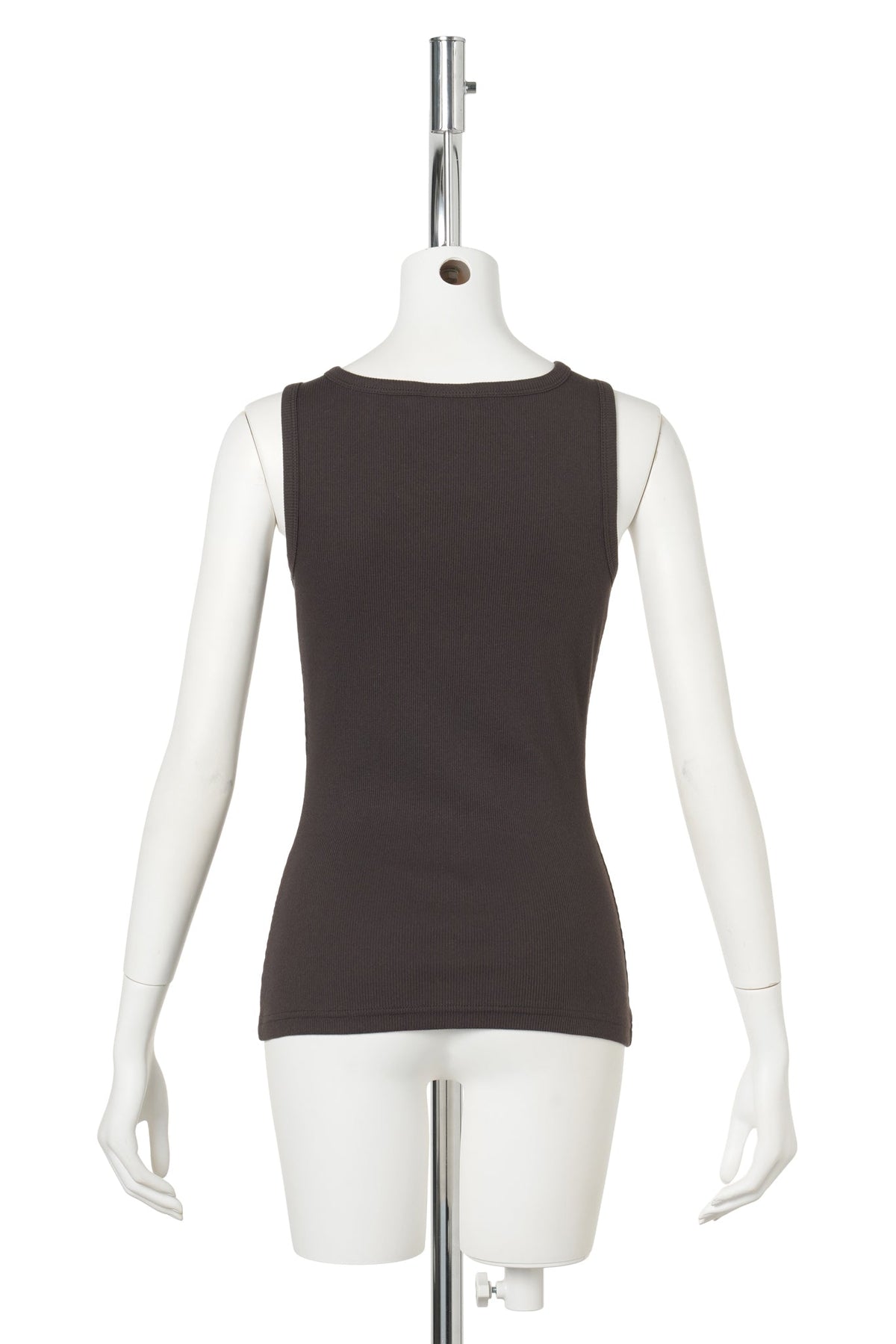 TANK TOP 90'S RIB ZIPPED / 1983:CHOCOLATE