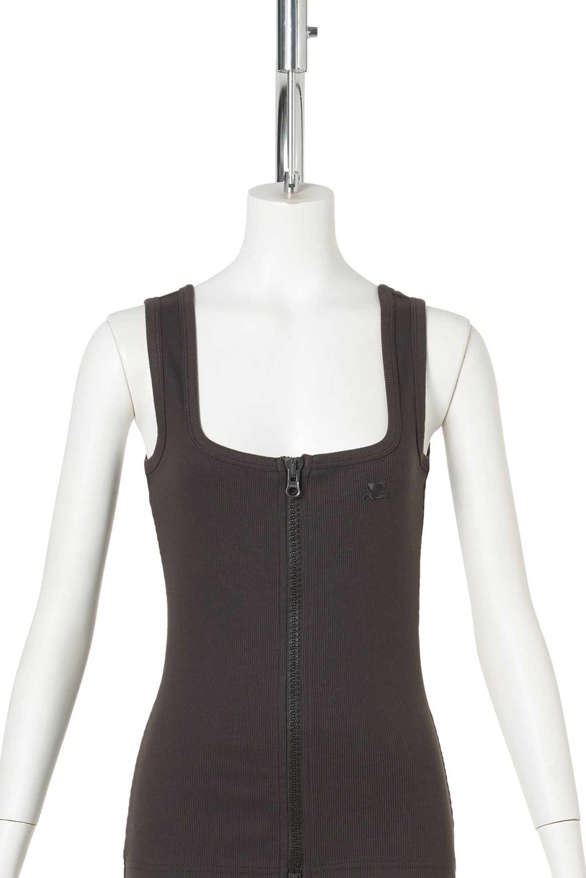 TANK TOP 90'S RIB ZIPPED / 1983:CHOCOLATE