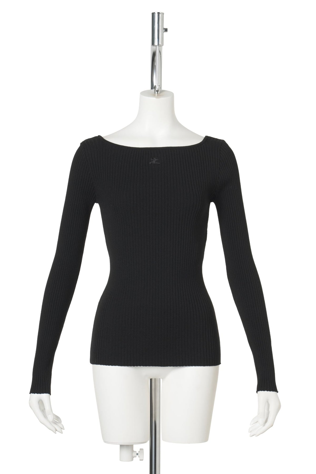 SWEATER SQUARE NECK RIB KNIT / 9999:BLACK