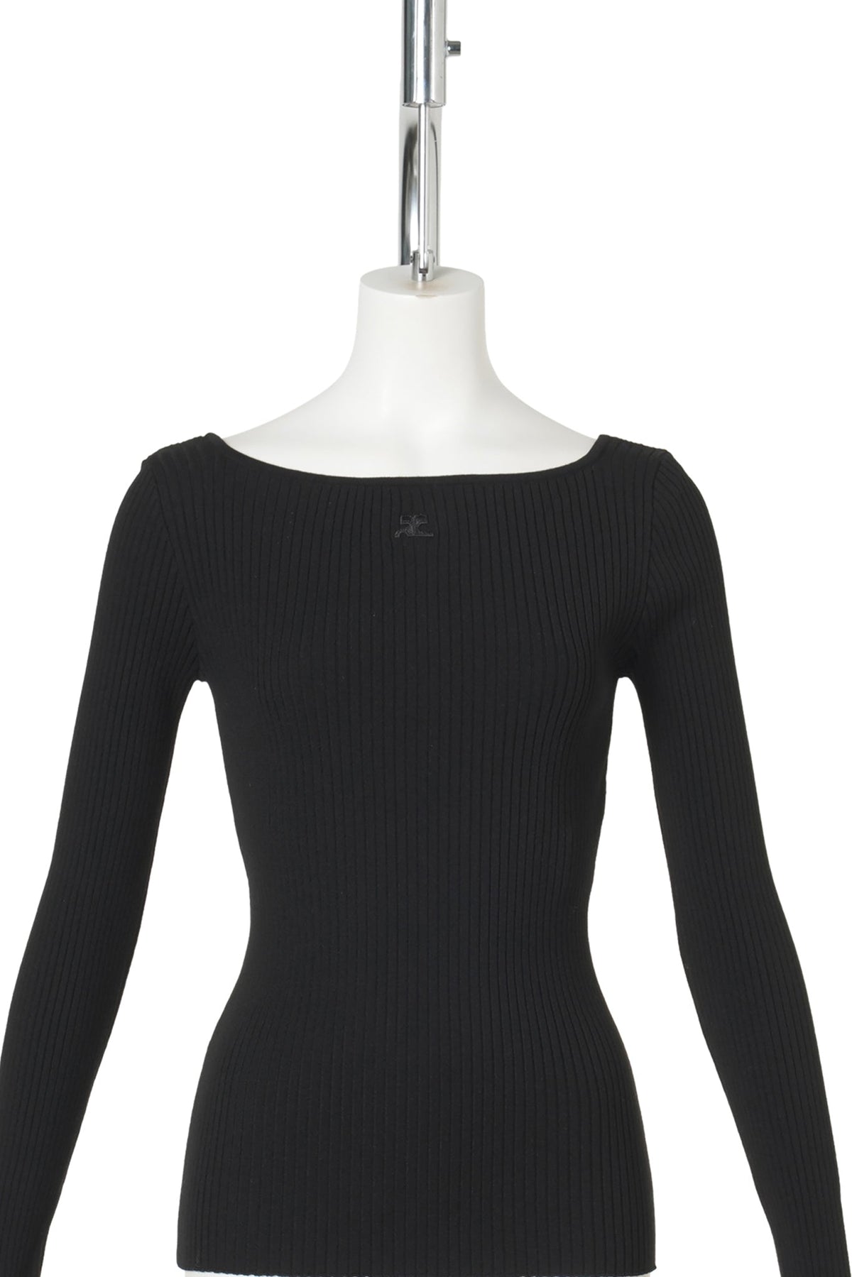 SWEATER SQUARE NECK RIB KNIT / 9999:BLACK