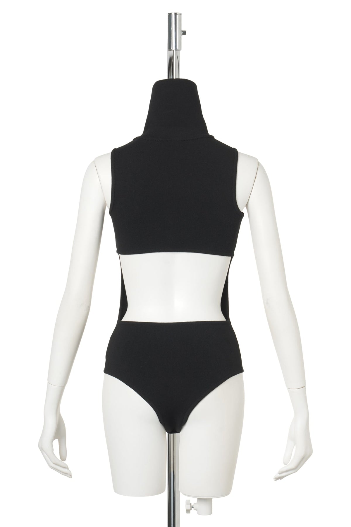 BODY CUT-OUT HIGH COLLAR KNIT / 9999:BLACK