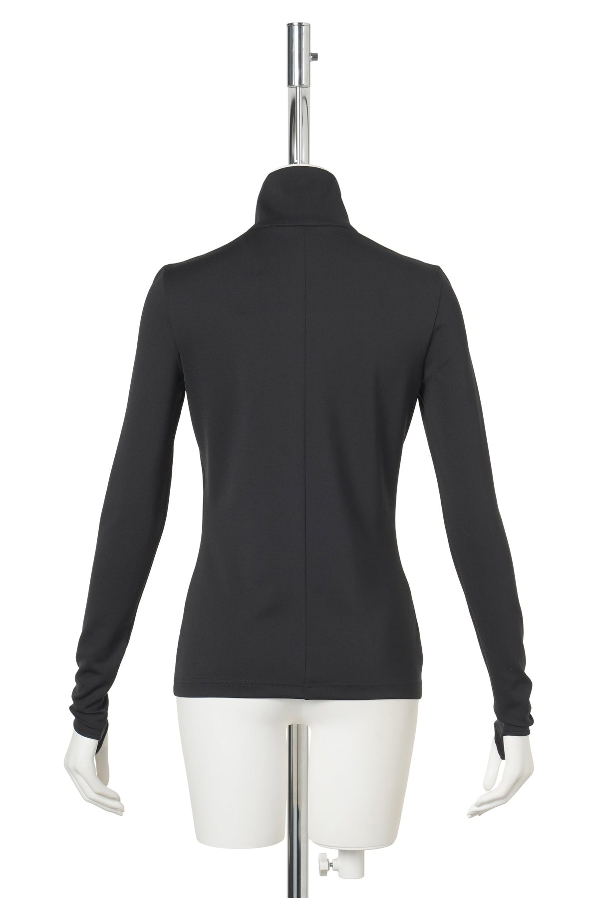 LS TOP ZIPPED 2ND SKIN MOCKNECK / 9999:BLACK