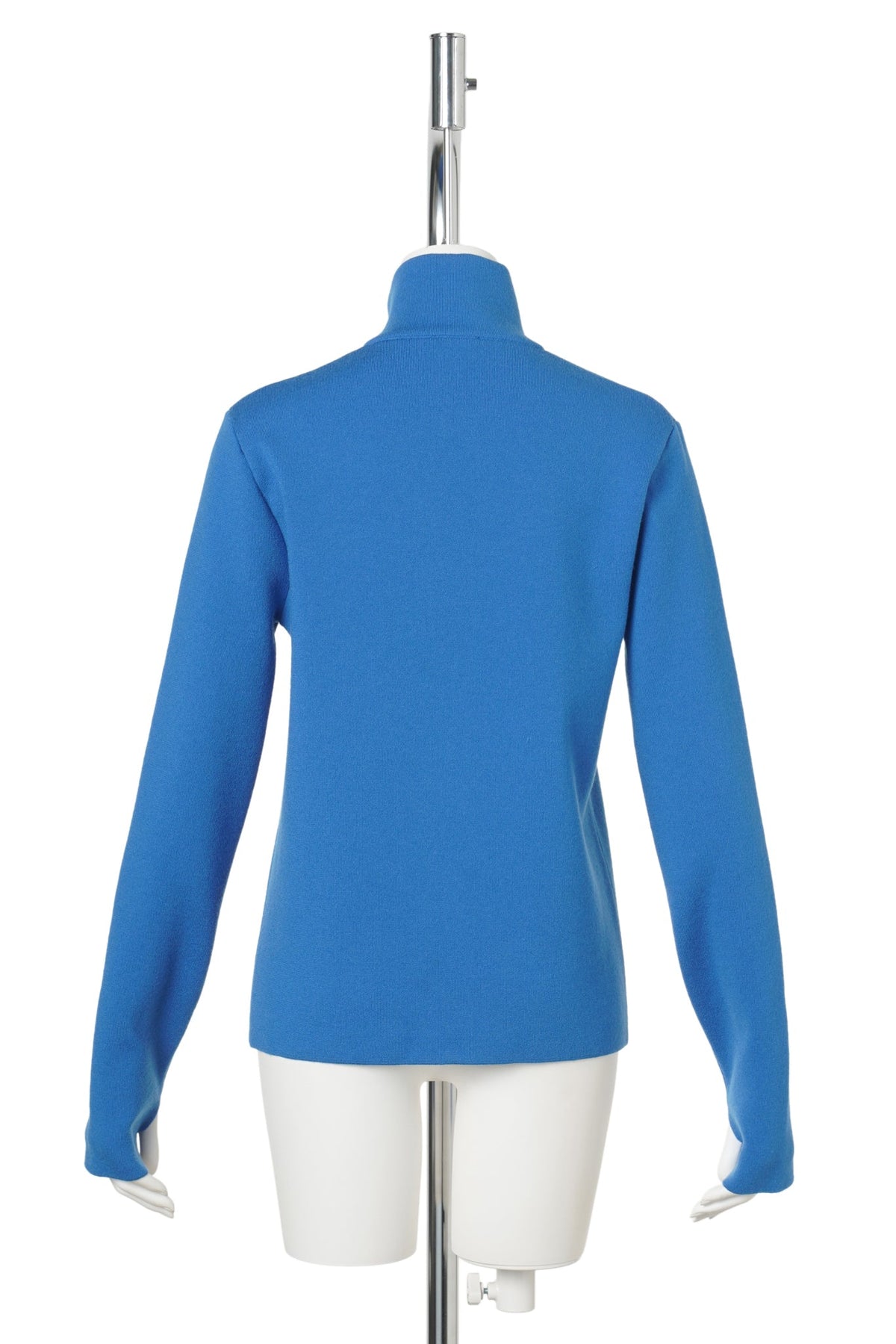 CARDIGAN BICOLOR ZIP-UP WOOL / 7050:BLUE