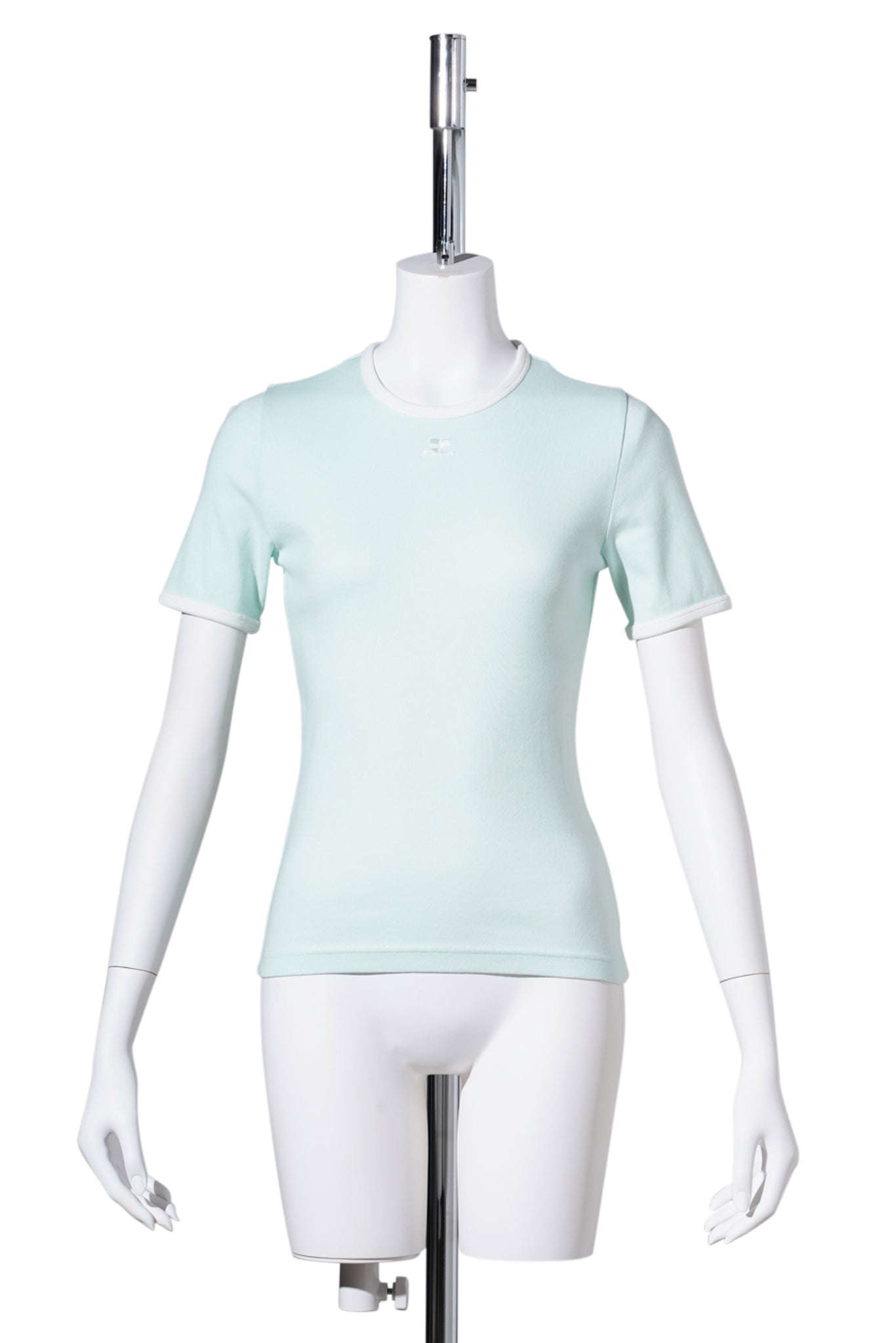 T-SHIRT SIGNATURE CONTRAST / LIGHT MINT/HERITAGE WHITE