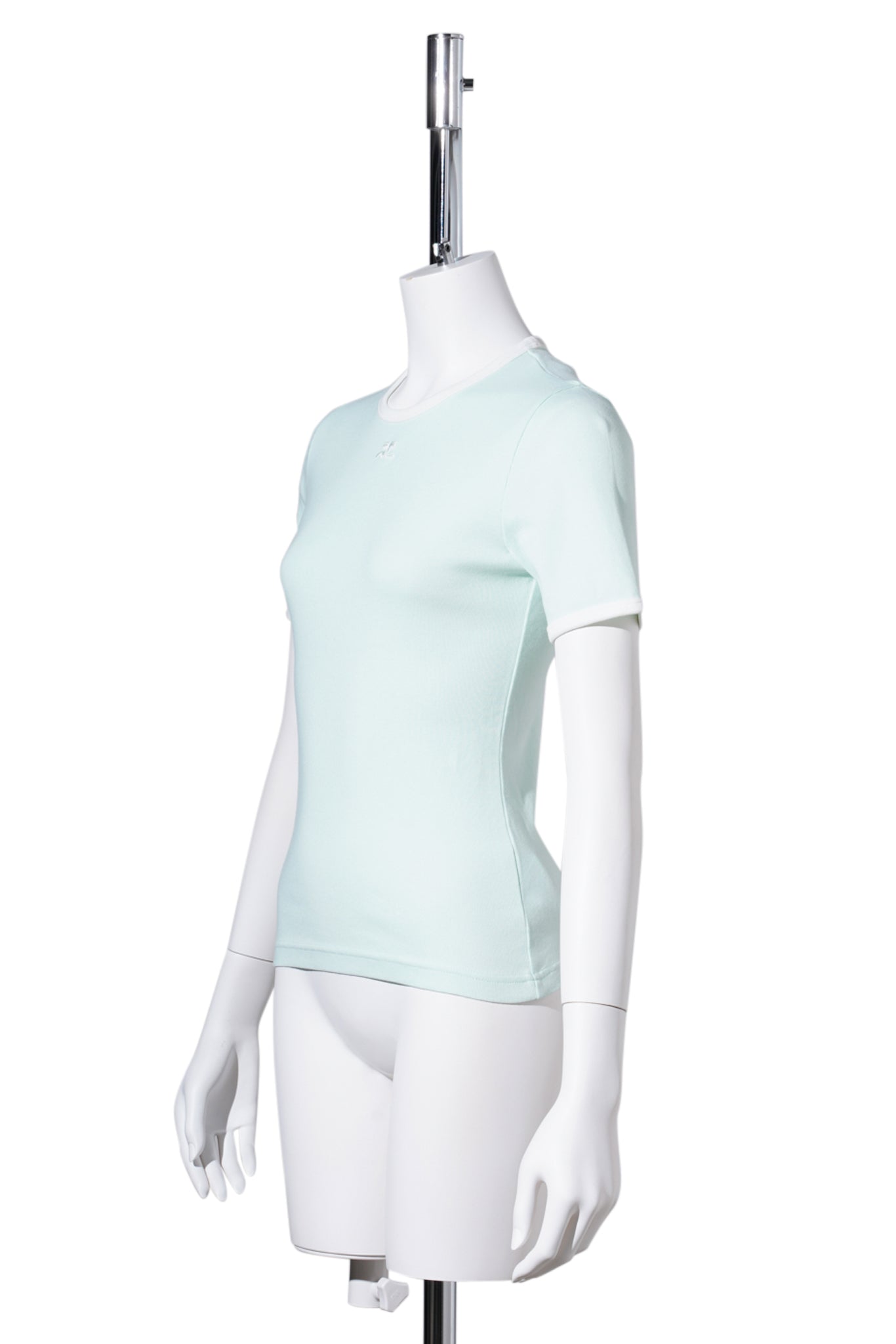 T-SHIRT SIGNATURE CONTRAST / LIGHT MINT/HERITAGE WHITE