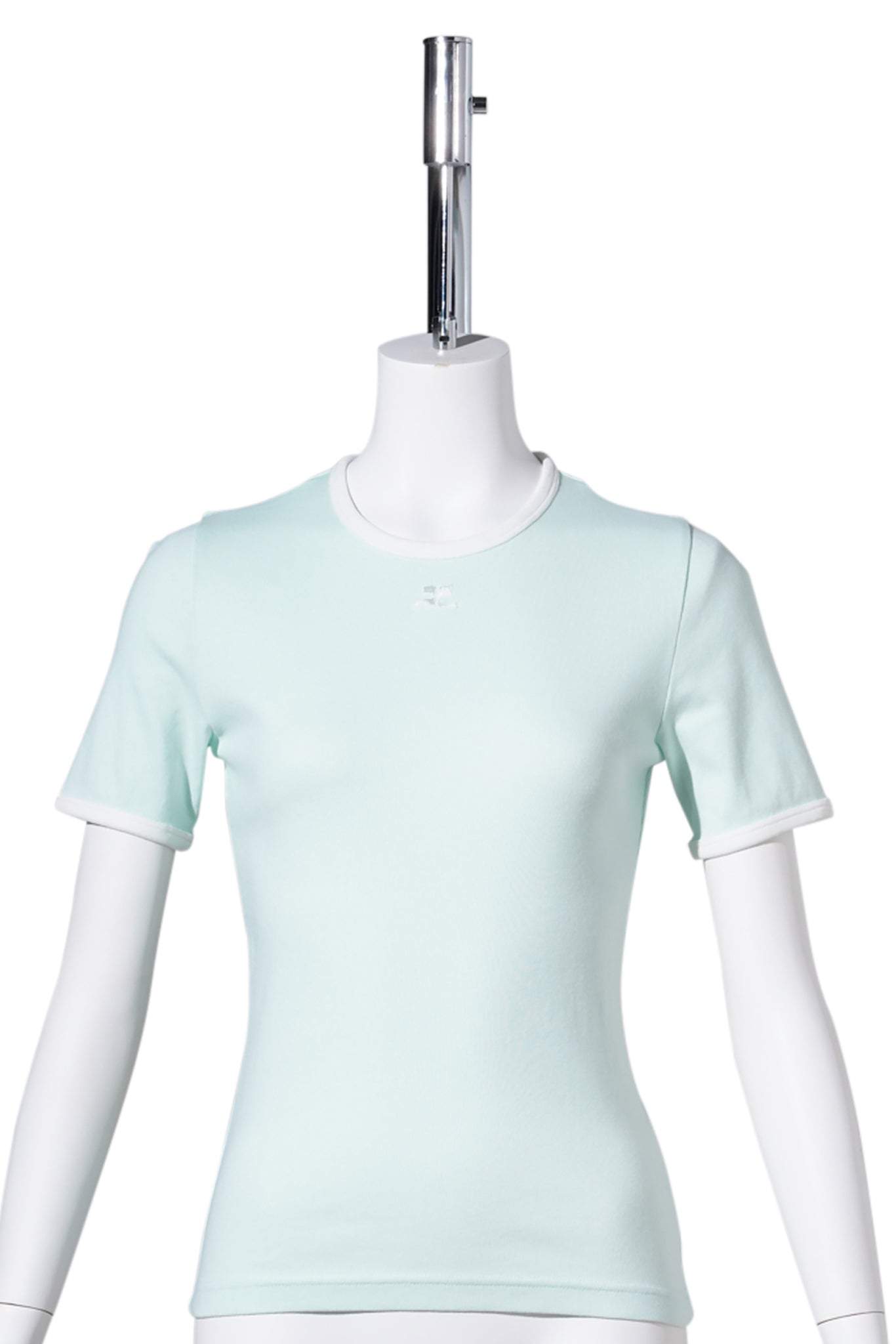 T-SHIRT SIGNATURE CONTRAST / LIGHT MINT/HERITAGE WHITE