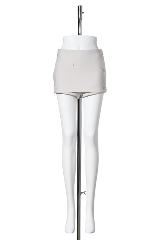 MINI SKORTS OBLIQUE POLYWOOL / 021:CLAY