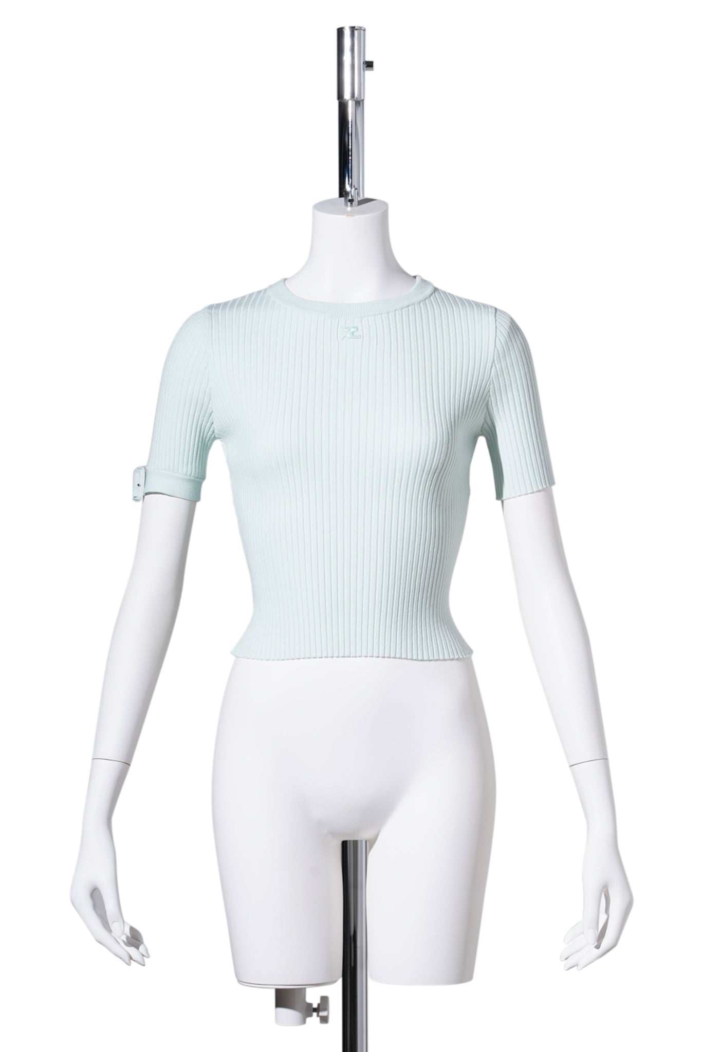 TOP BUCKLE RIB KNIT / LIGHT MINT