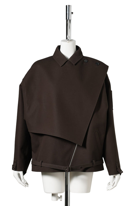 JACKET OBLIQUE SHORT TRENCH / 1983:CHOCOLATE