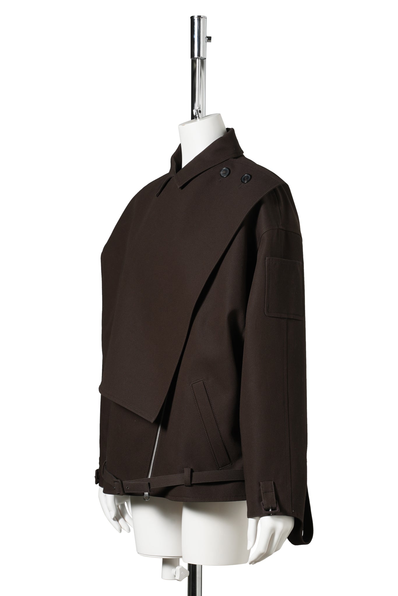 JACKET OBLIQUE SHORT TRENCH / 1983:CHOCOLATE
