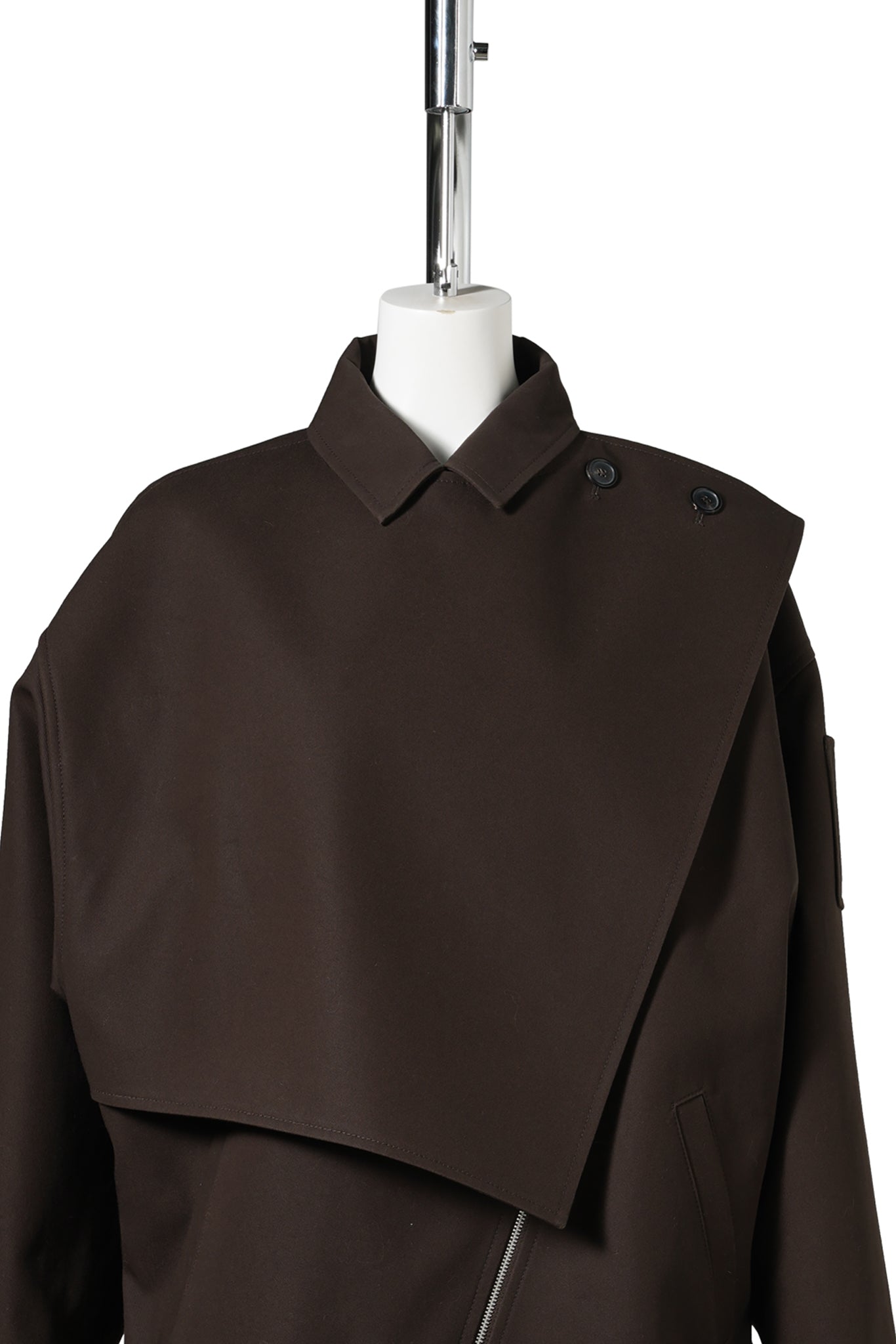 JACKET OBLIQUE SHORT TRENCH / 1983:CHOCOLATE