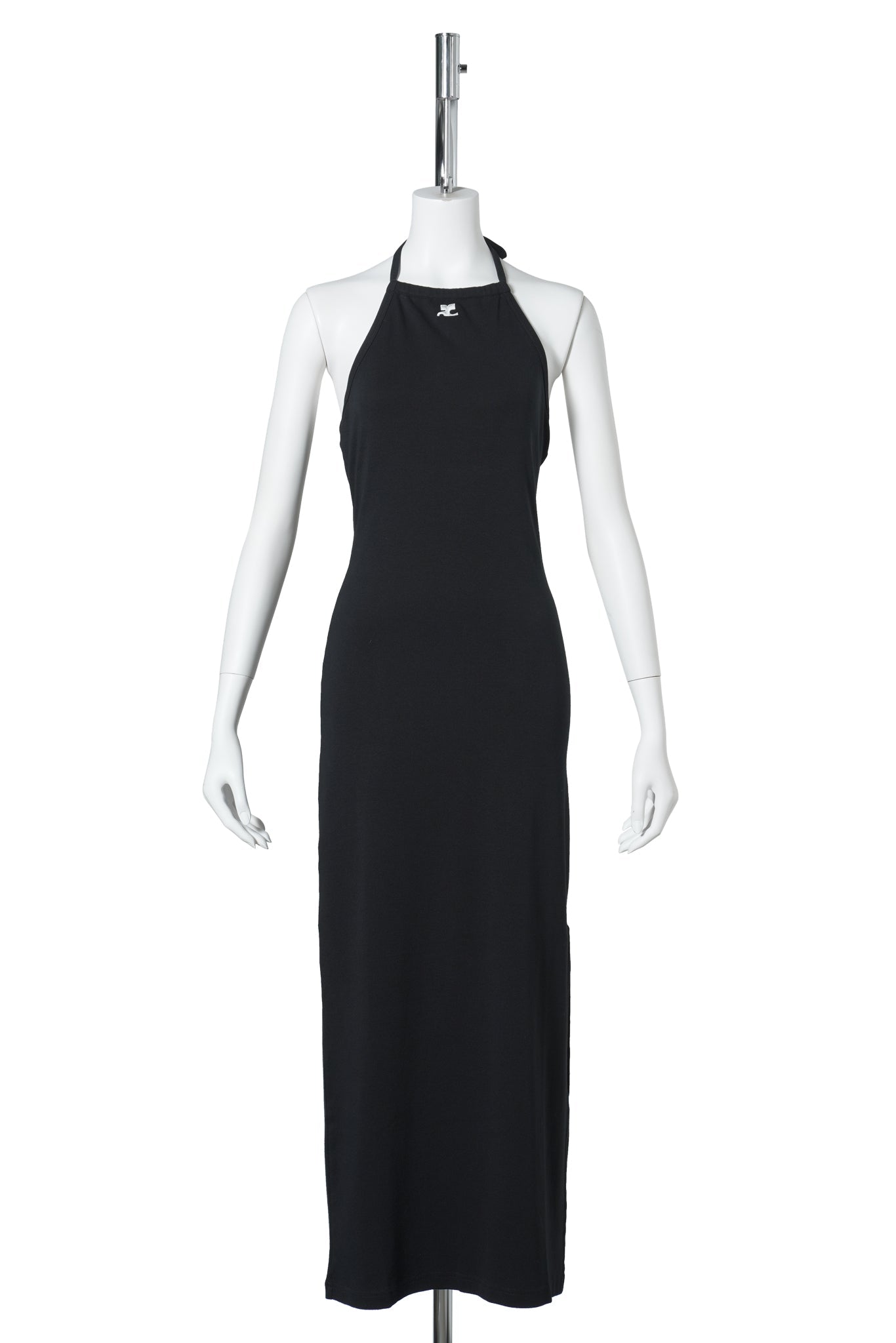 LONG DRESS CONTRAST TIE-BACK / 9999:BLACK