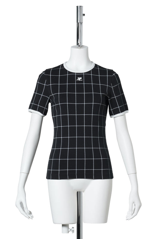 T-SHIRT SIGNATURE CONTRAST / 9901:BLACK/HERITAGE WHITE