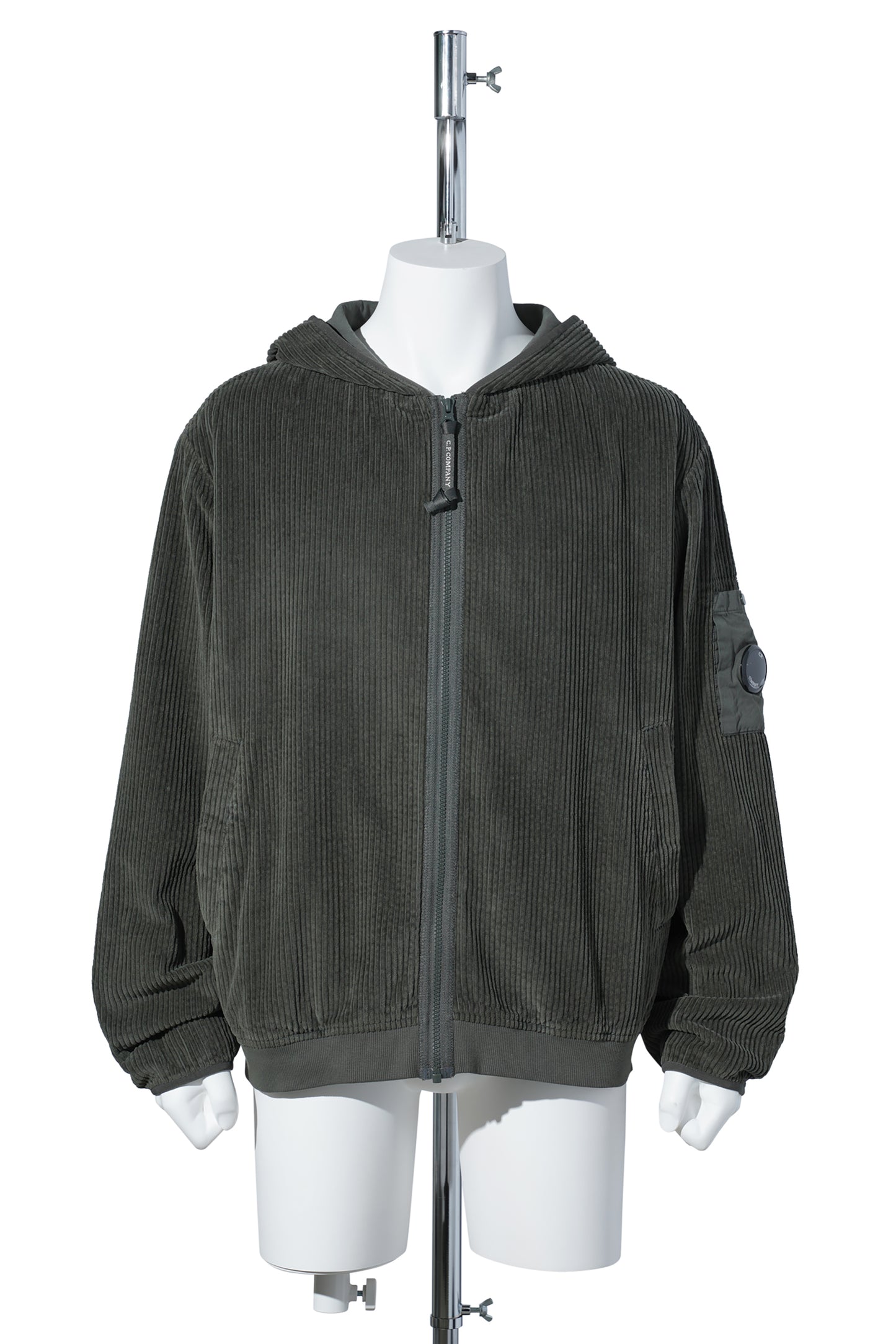 SWSHRT HOODED OPN IN CORDUROY350 / 978:DARK SHADOW