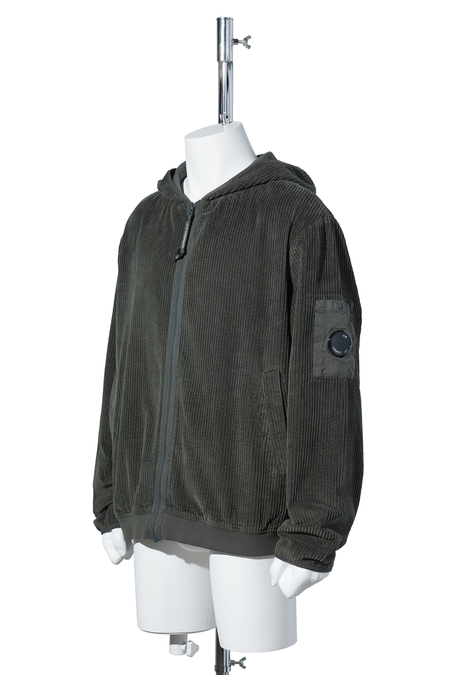 SWSHRT HOODED OPN IN CORDUROY350 / 978:DARK SHADOW