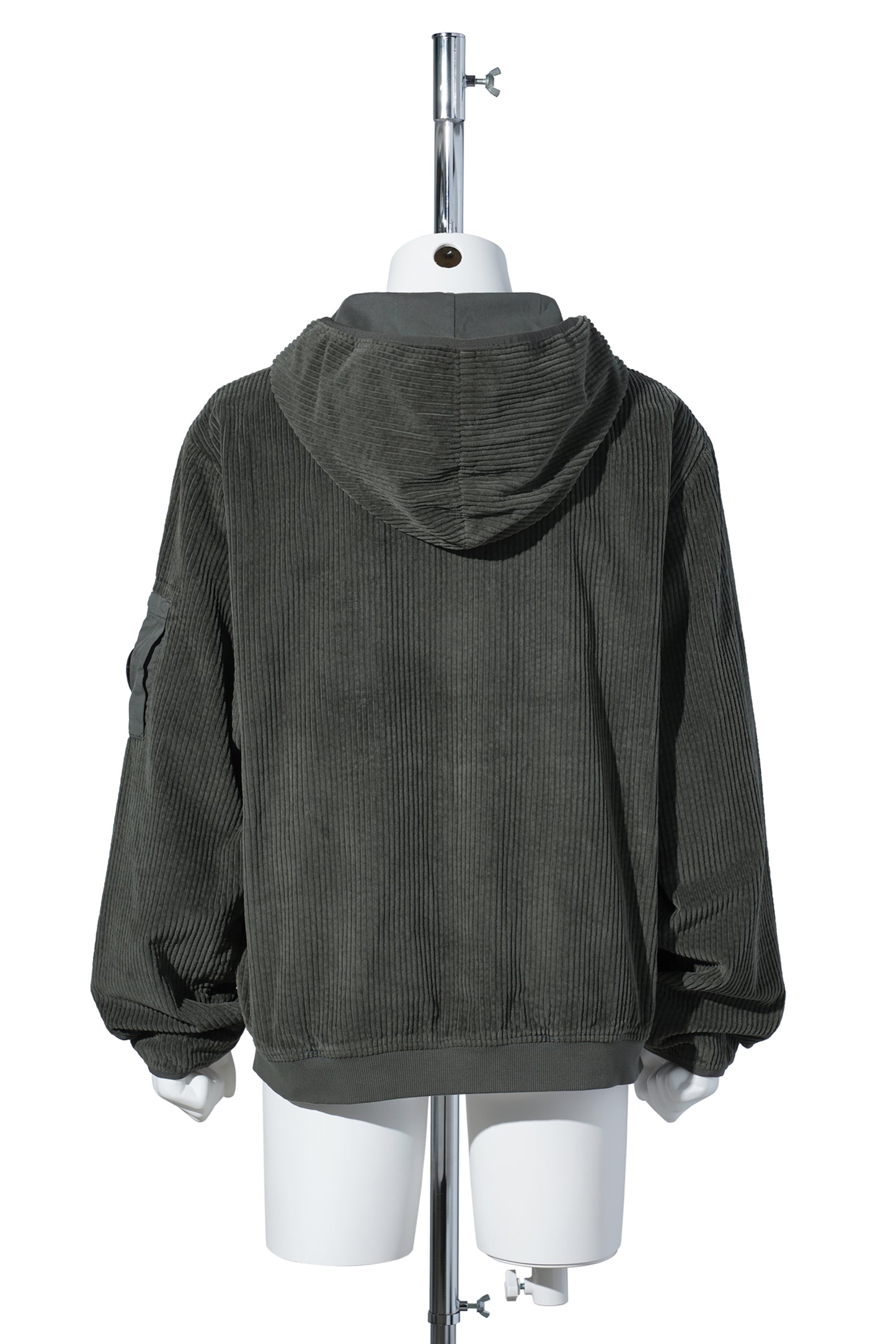 SWSHRT HOODED OPN IN CORDUROY350 / 978:DARK SHADOW