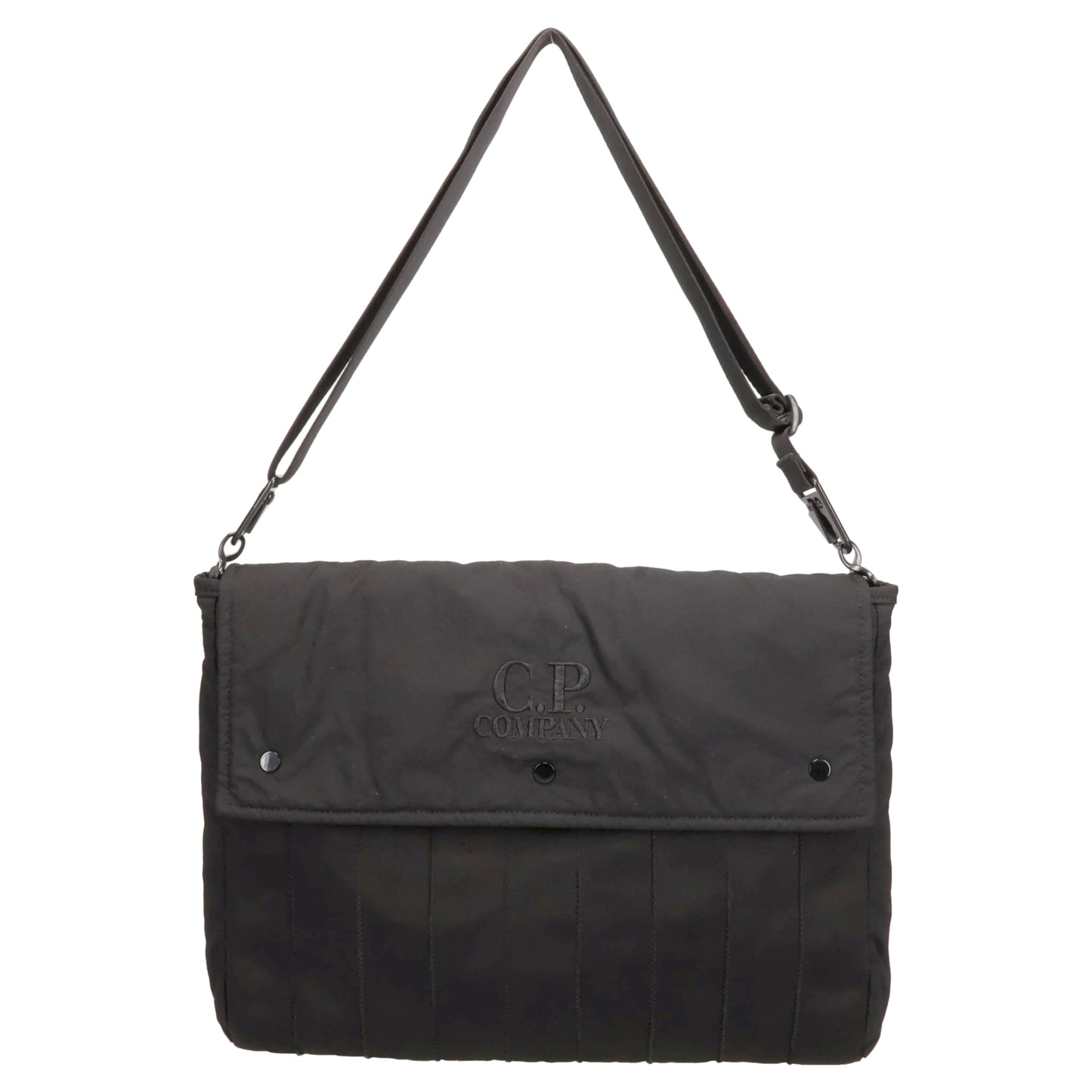 HERRINGBONE LOGO BAG / 999:BLACK