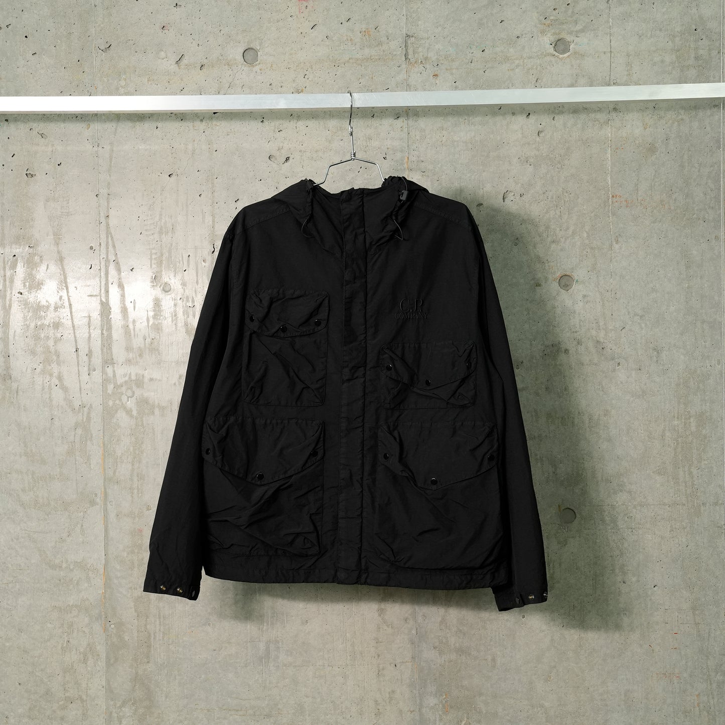 FLATT NYLON GOGGLE JACKET / 999:BLACK