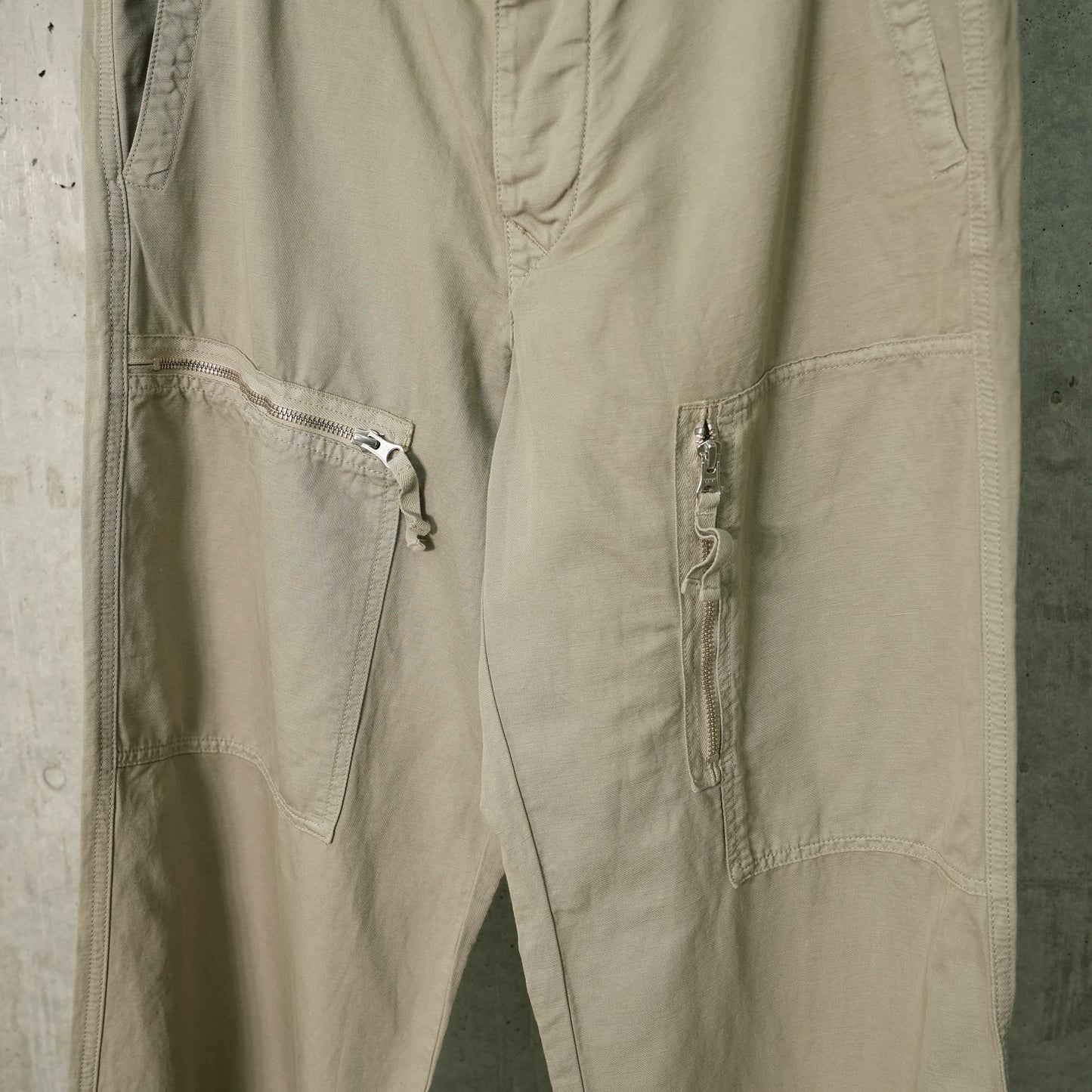 COTTON/LINEN CARGO PANTS / 327:VINTAGE KHAKI