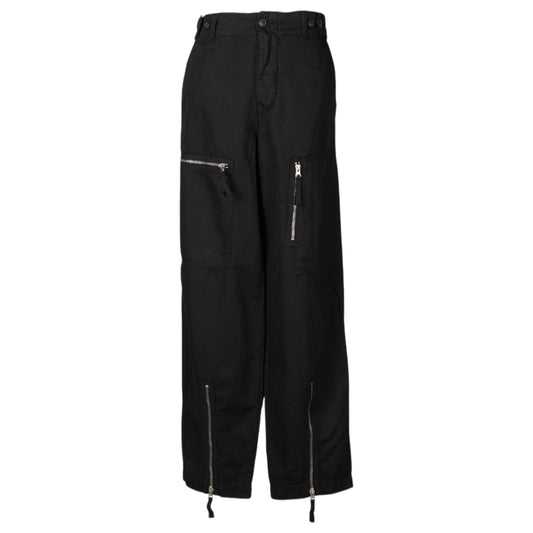 COTTON/LINEN CARGO PANTS / 999:BLACK