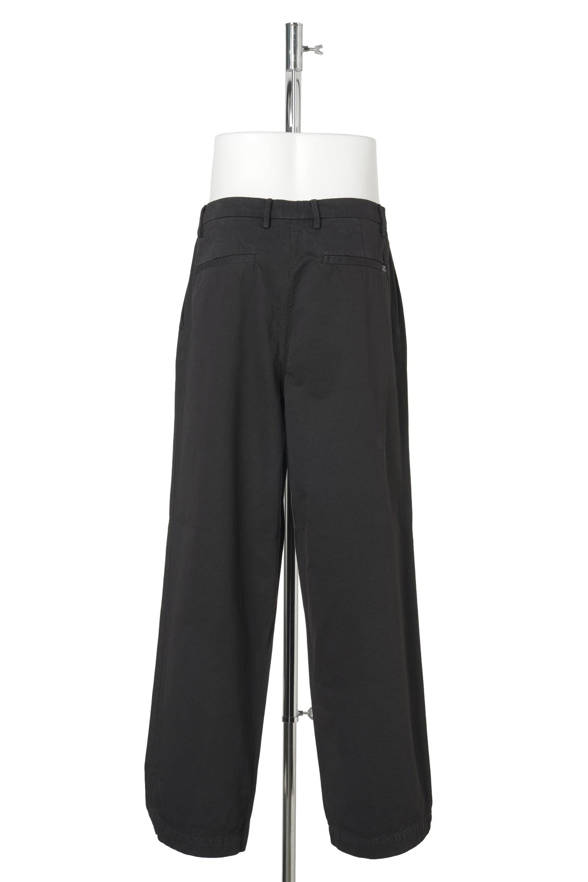 COTTON GABARDINE BOXY PLEATS / 999:BLACK