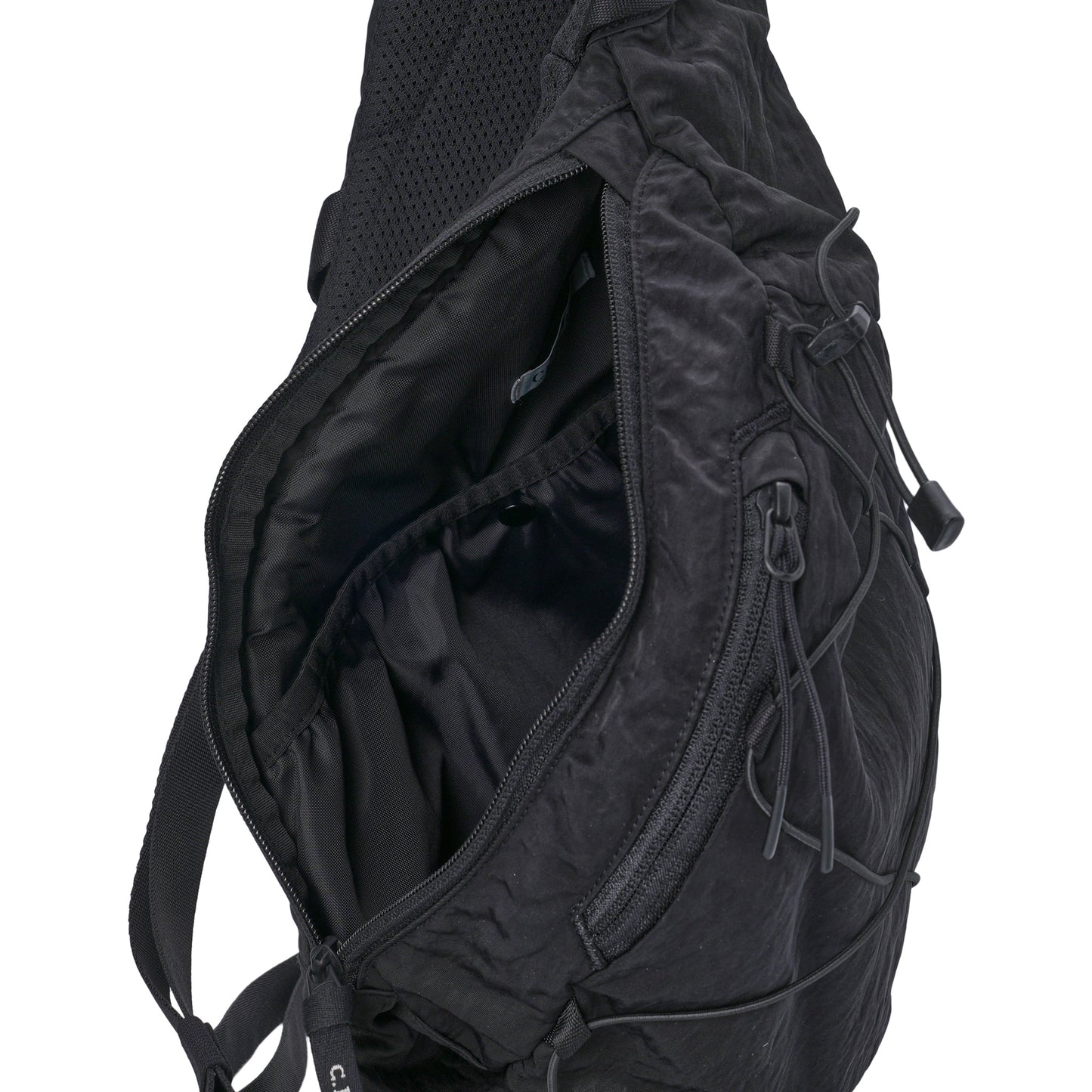 NYLON B CROSSBODY BACKPACK / 999:BLACK
