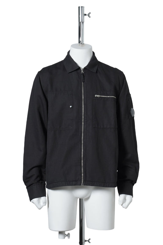 OVERSHIRT-OVERSHIRT COTTON/LINEN / 999:BLACK