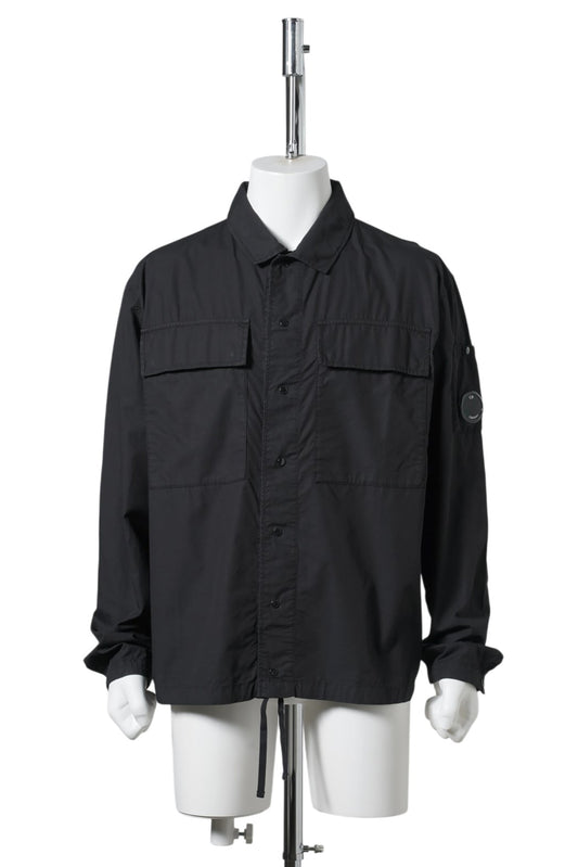 OVERSHIRT IN COTTON RIP-STOP / 999:BLACK