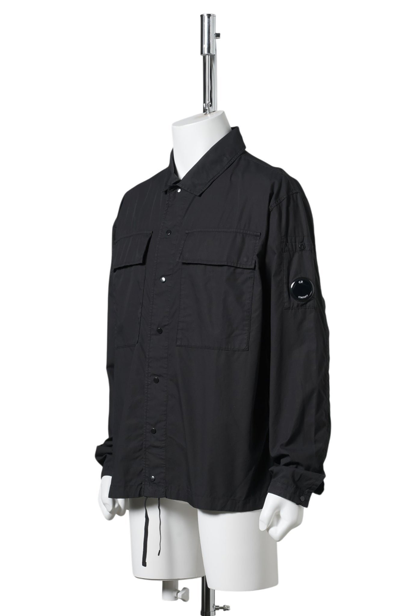 OVERSHIRT IN COTTON RIP-STOP / 999:BLACK