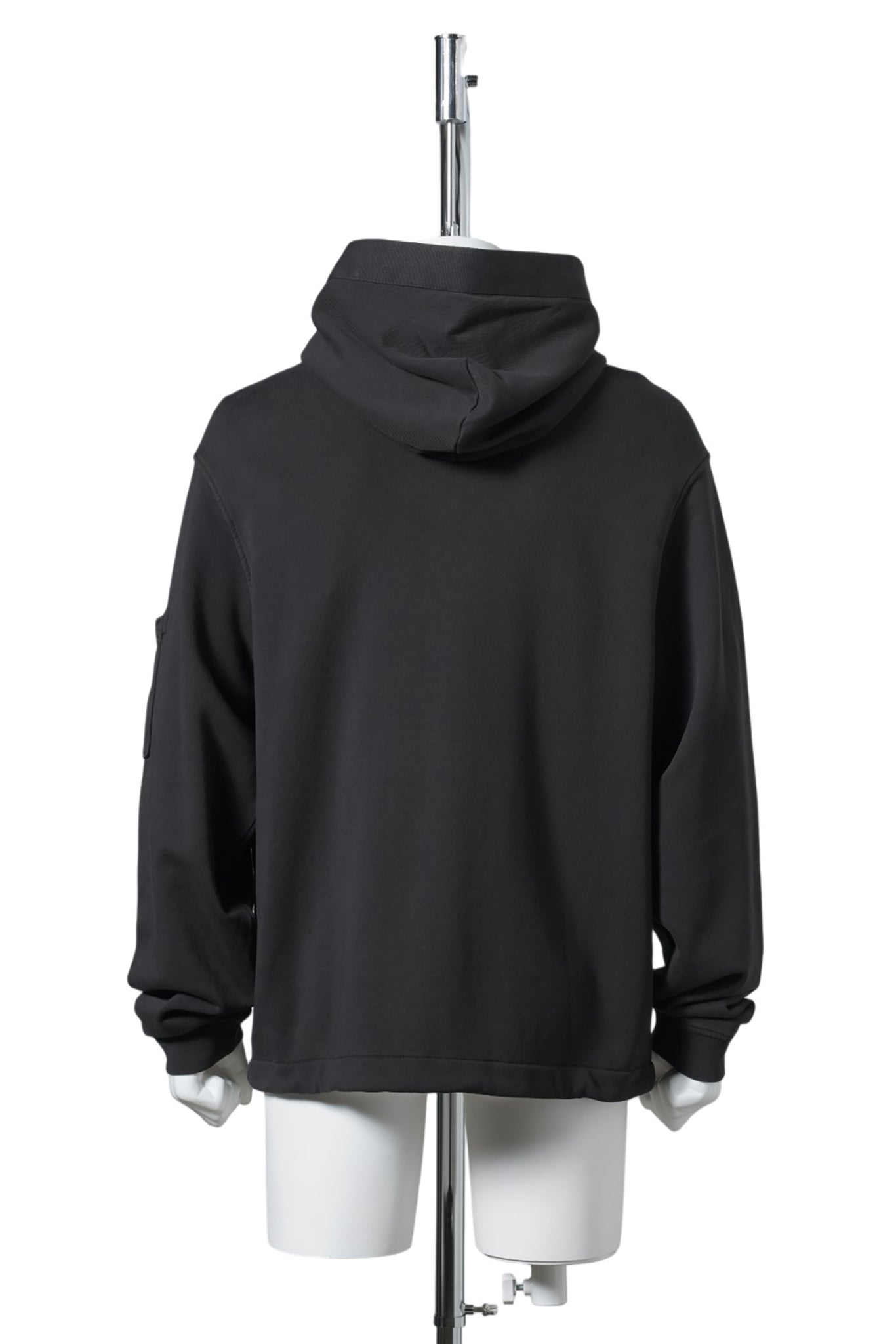 CTTN DIAGONAL FLC ZIP HOODED SP / 999:BLACK