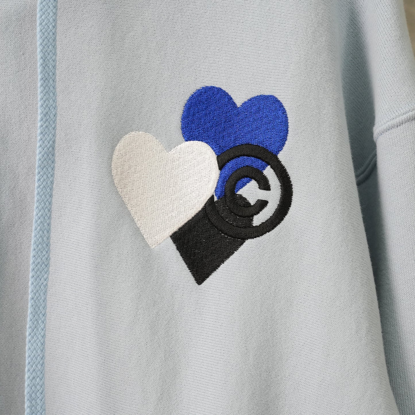 LOVE STITCH HOODIE / SAX