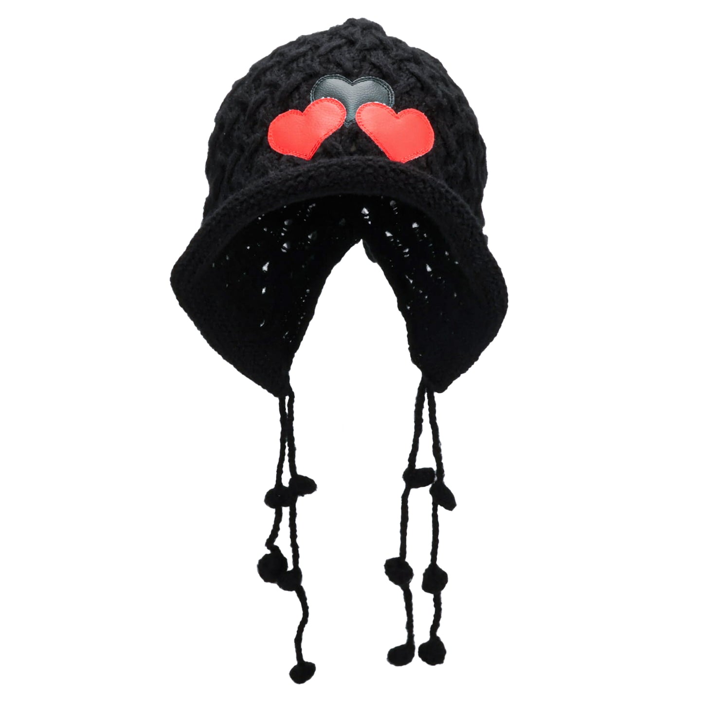 CPD LOVE PATCH BEANIE BONBON / BLACK