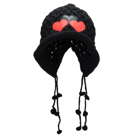 CPD LOVE PATCH BEANIE BONBON / BLACK