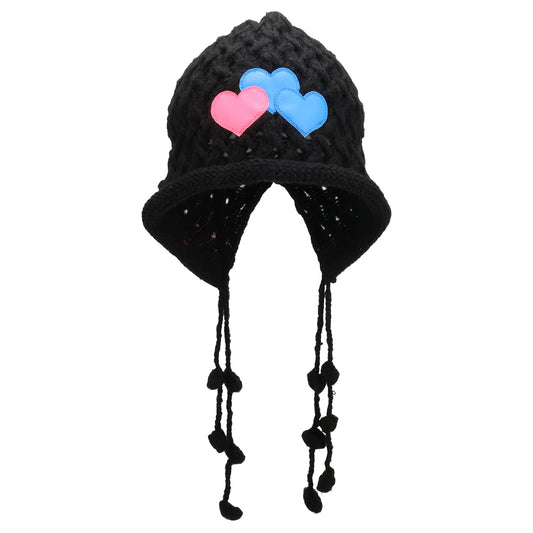 CPD LOVE PATCH BEANIE BONBON / BLACK