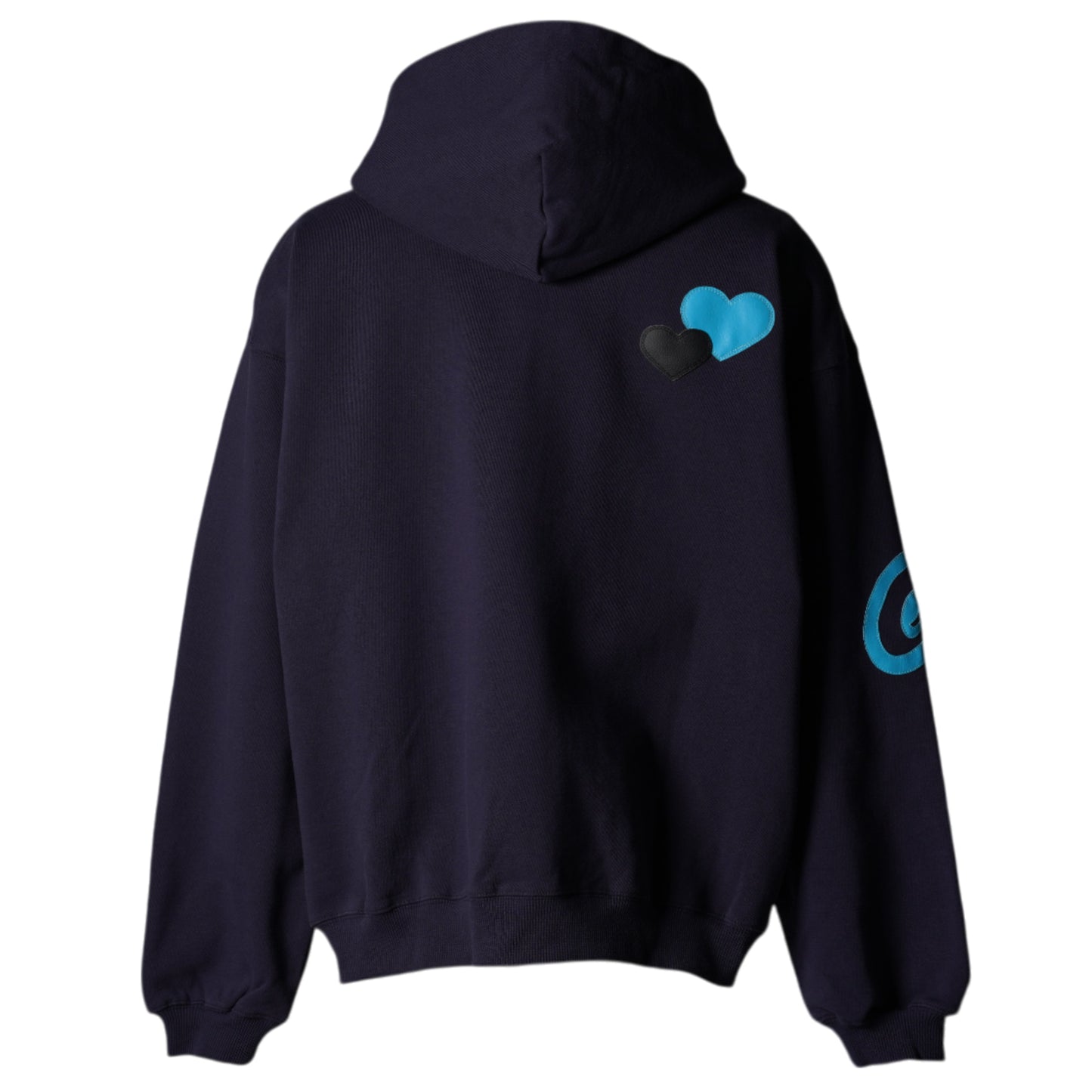 CPD LOVE PATCH ZIPPER HOODIE / NAVY