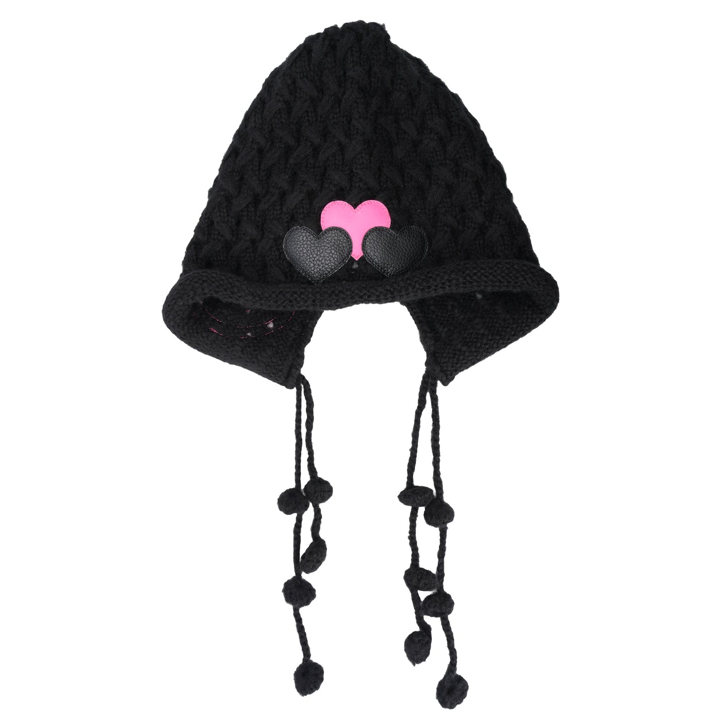 CPD LOVE PATCH BEANIE BONBON / BLACK/PINK
