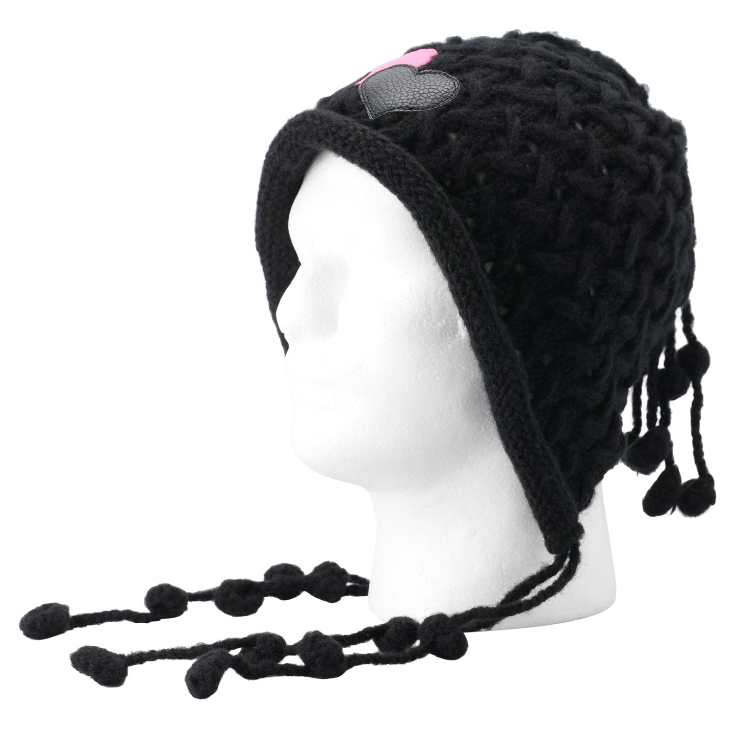 CPD LOVE PATCH BEANIE BONBON / BLACK/PINK