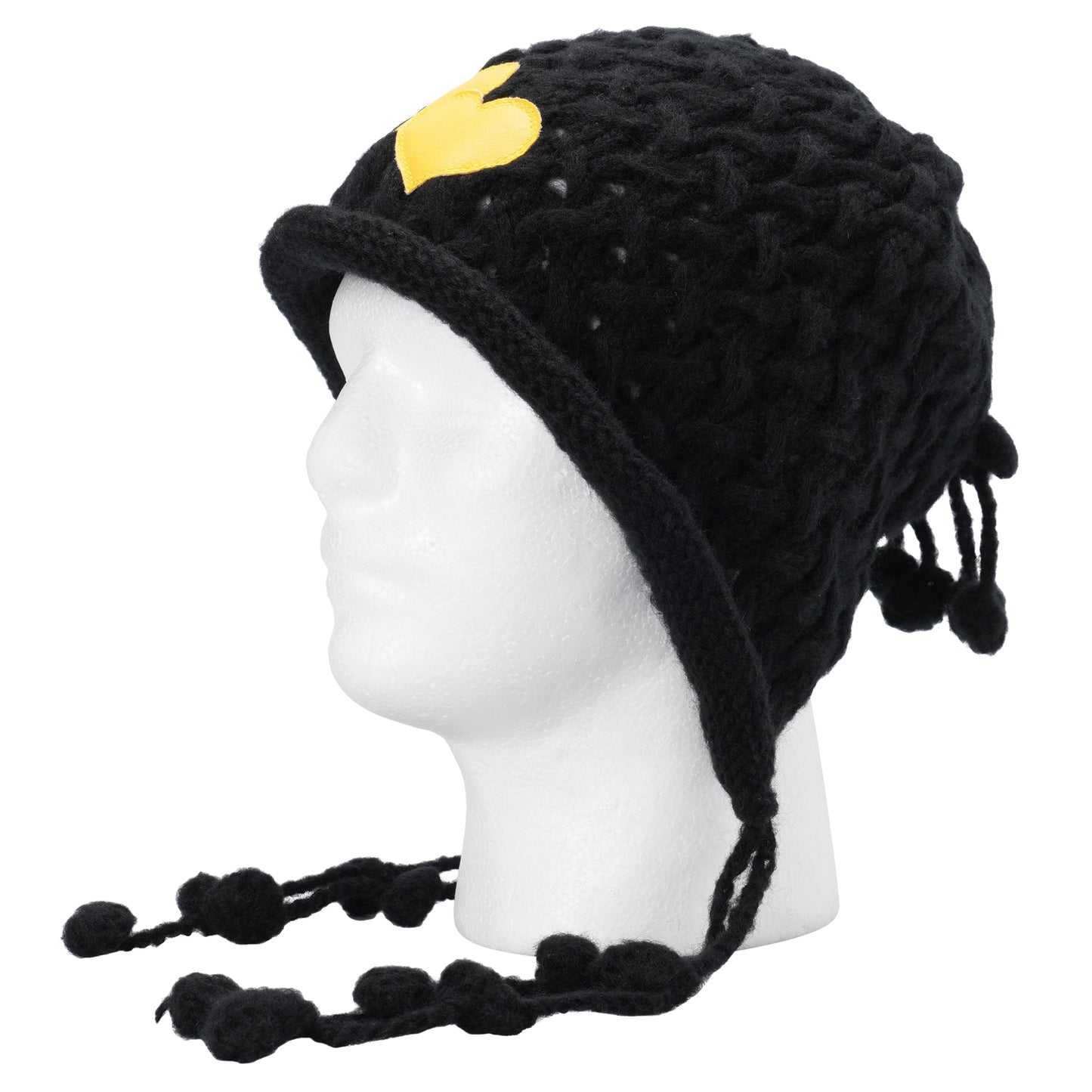 CPD LOVE PATCH BEANIE BONBON / BLACK/YELLOW