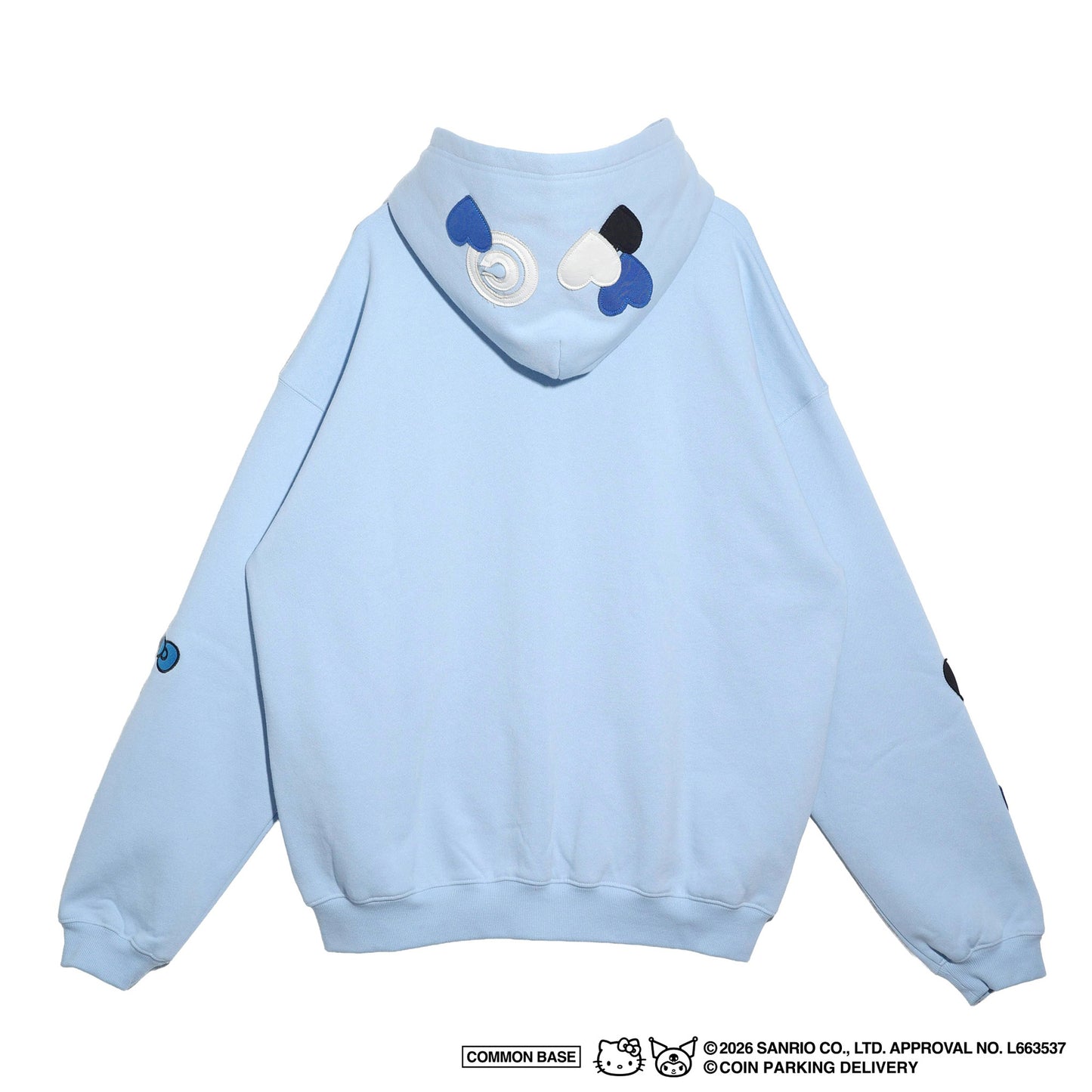 ZIP SWEAT HOODIE / LIGHT BLUE